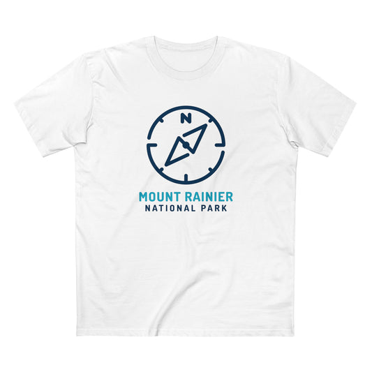 Mount Rainier National Park T-Shirt Compass Design