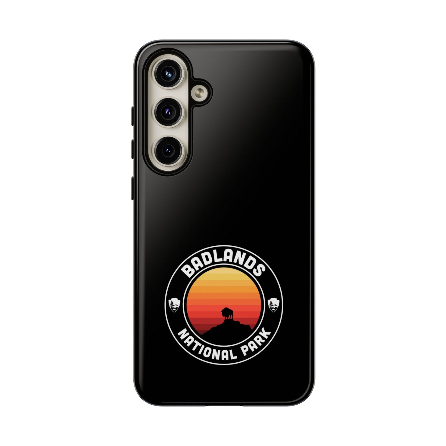 Badlands National Park Phone Case - Round Emblem Design