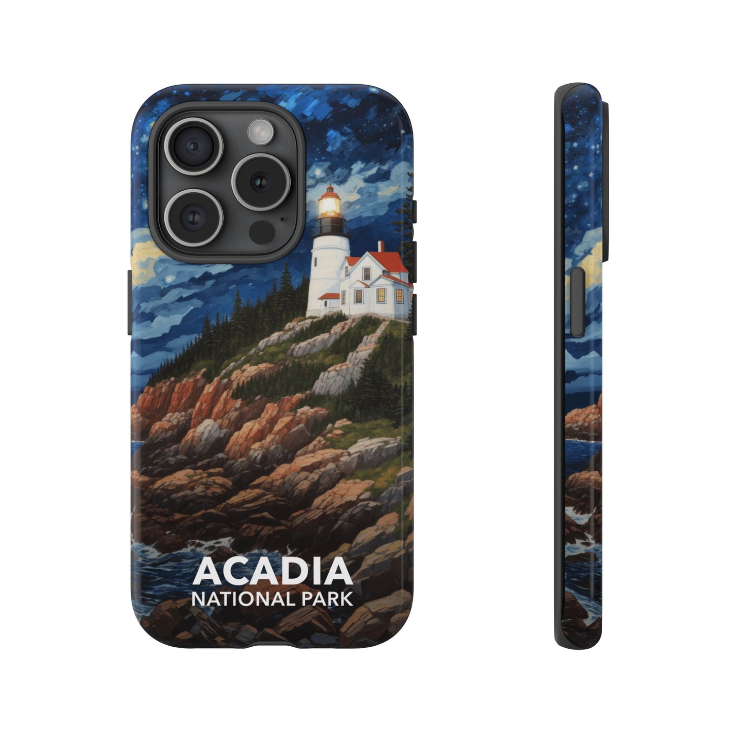 Acadia National Park Phone Case - Starry Night Lighthouse