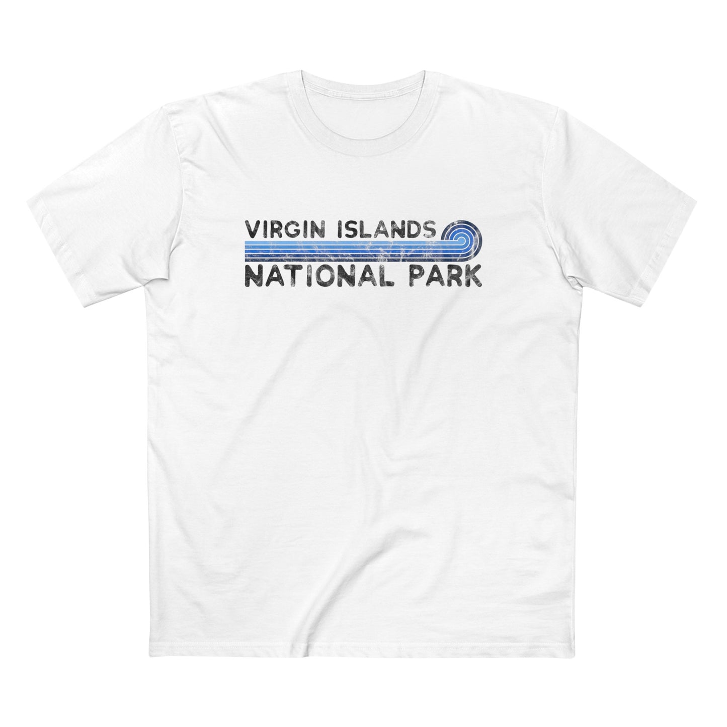 Virgin Islands National Park T-Shirt - Blue Vintage Stretched Sunrise