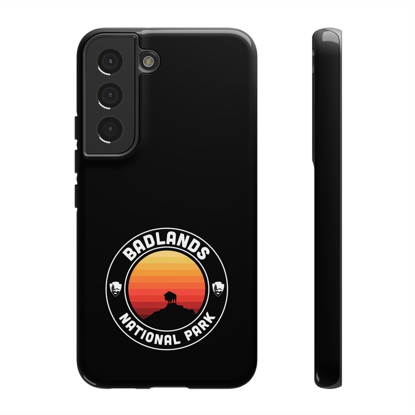 Badlands National Park Phone Case - Round Emblem Design