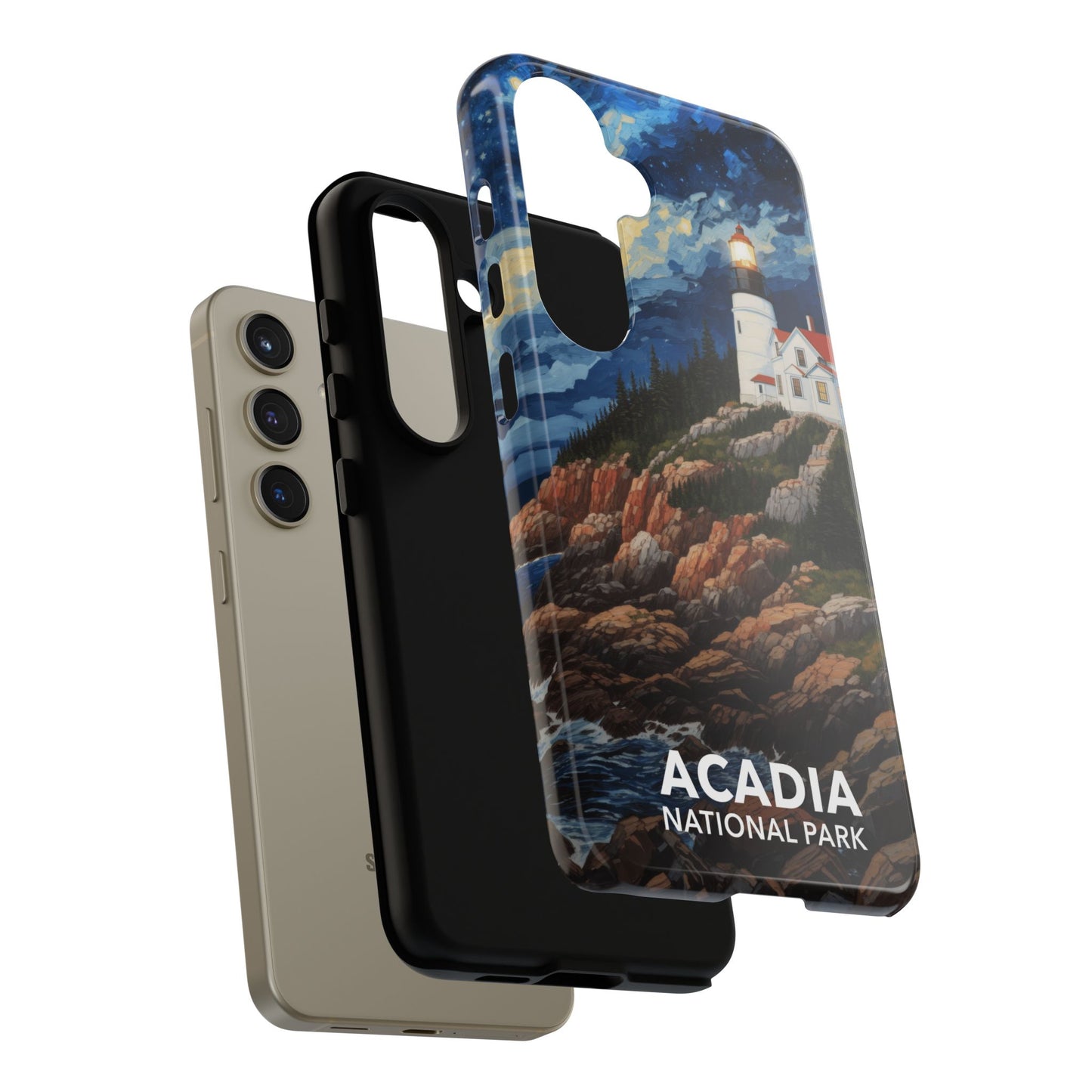 Acadia National Park Phone Case - Starry Night Lighthouse