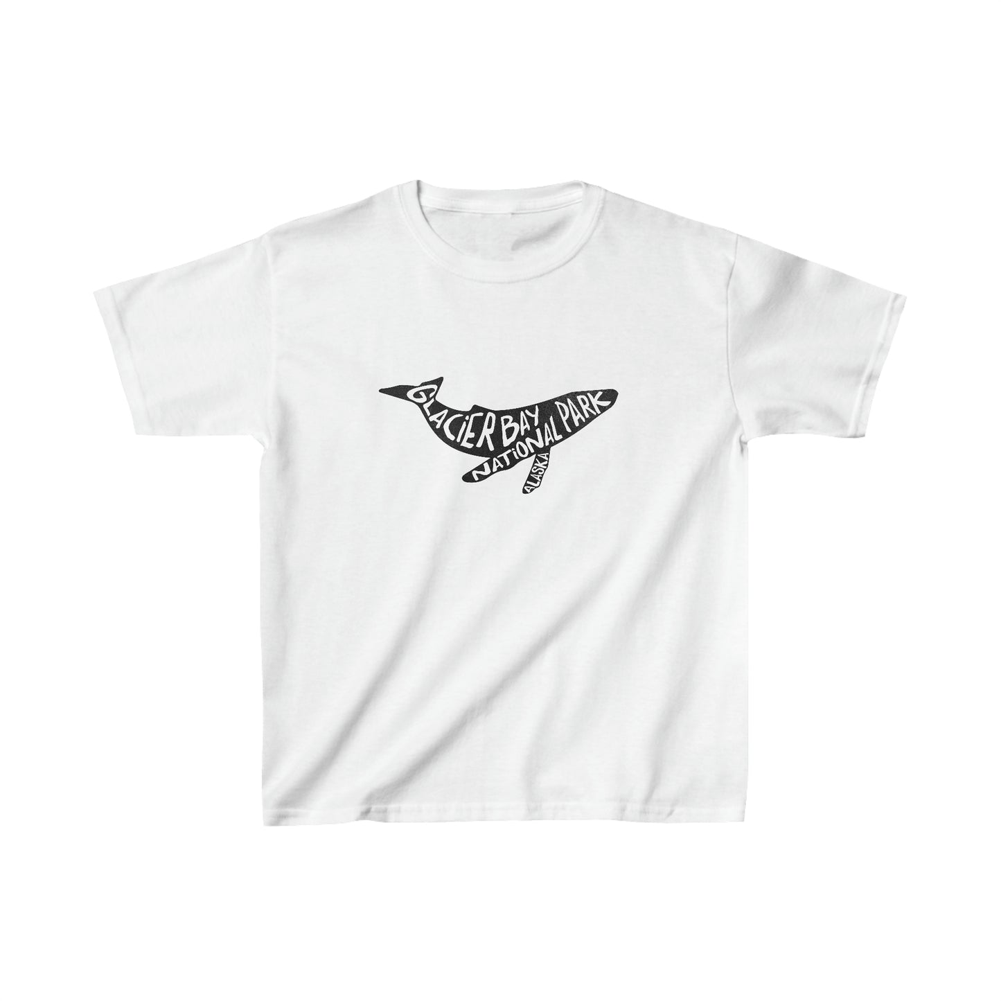 Glacier Bay National Park Child T-Shirt - Humpback Whale Chunky Text
