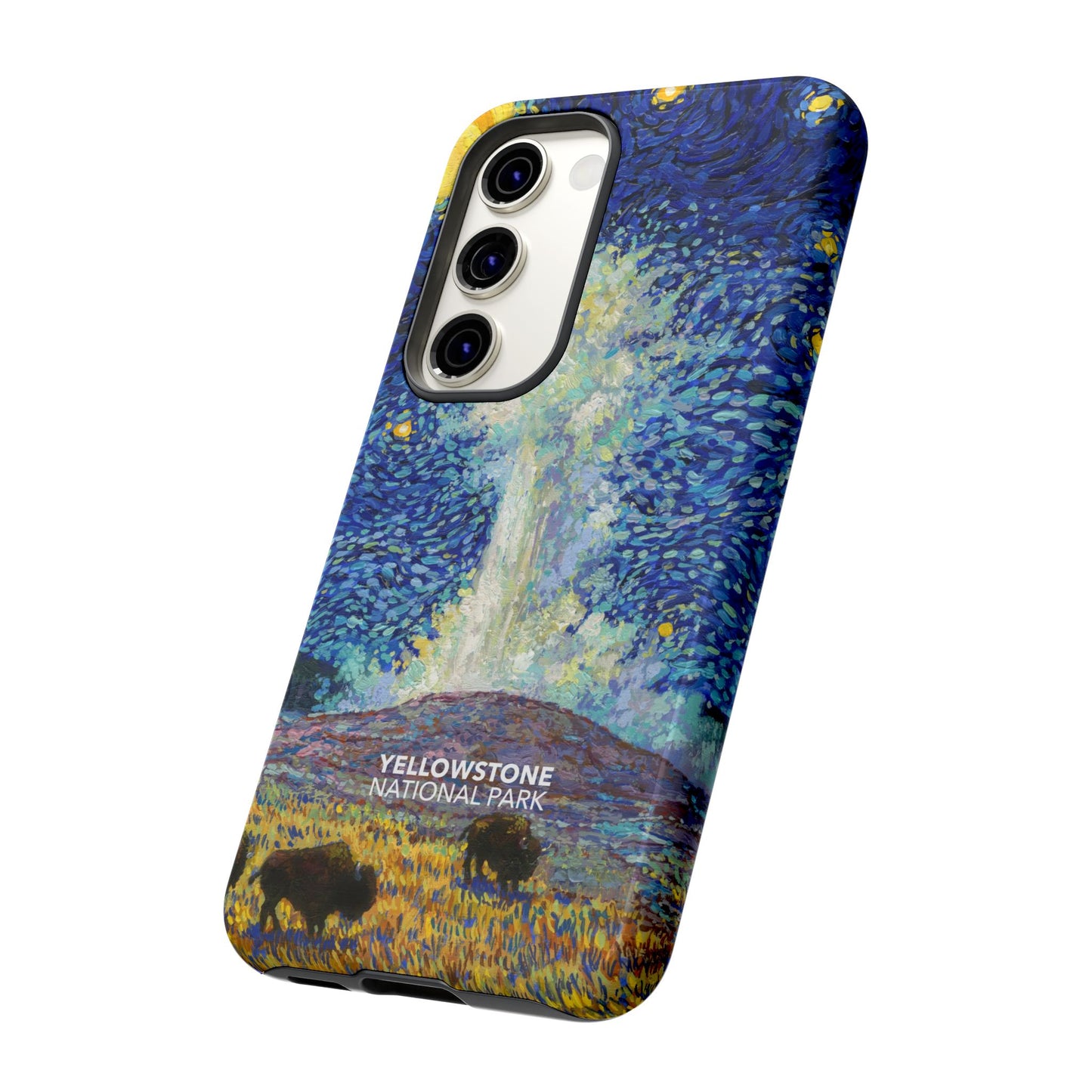 Yellowstone National Park Phone Case - Old Faithful Starry Night