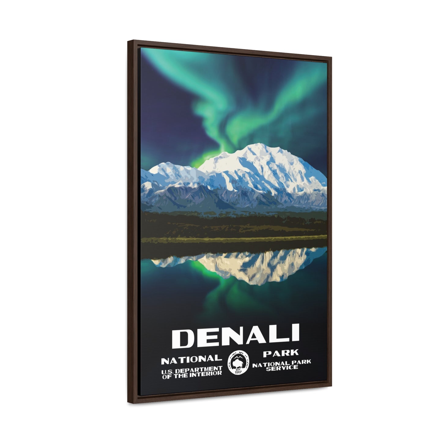 Denali National Park Framed Canvas - WPA Poster