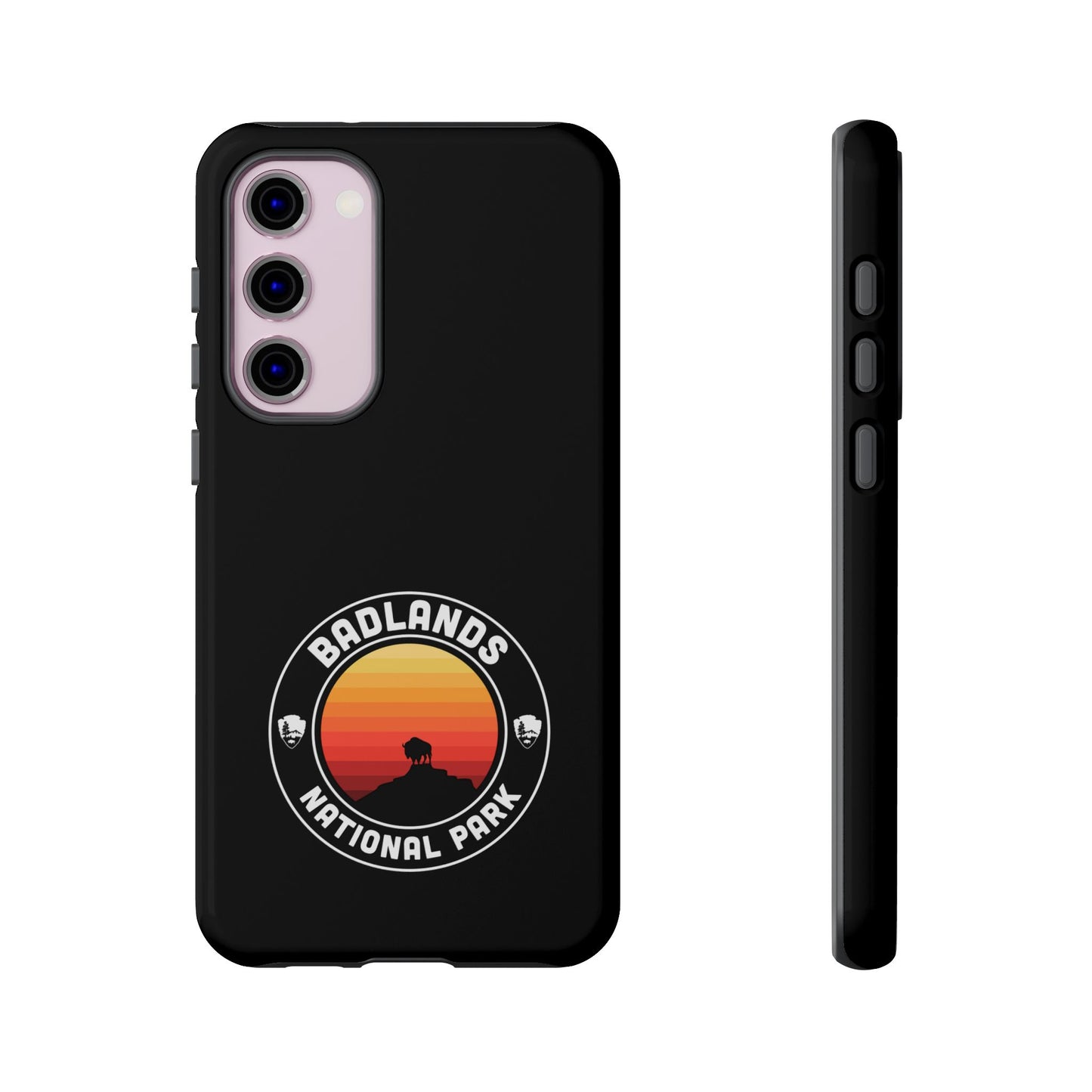 Badlands National Park Phone Case - Round Emblem Design