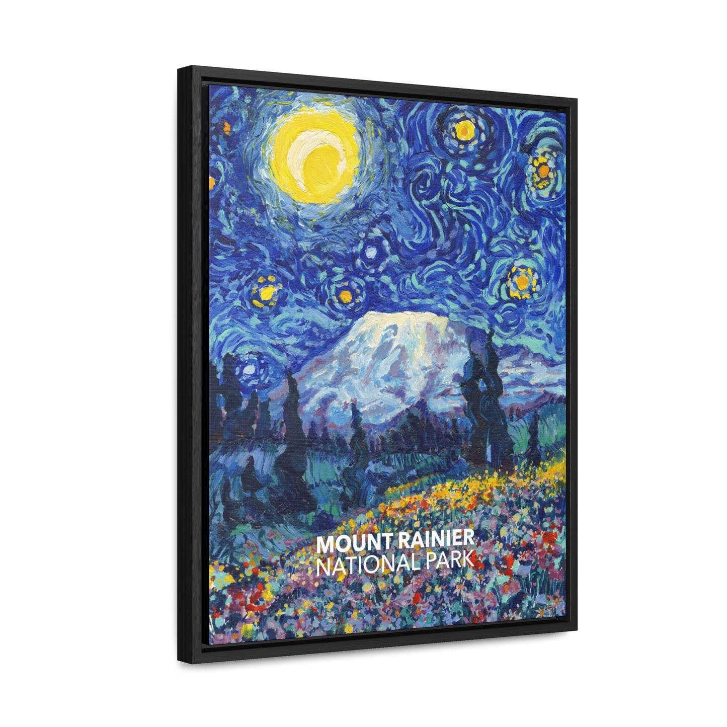 Mount Rainier National Park Framed Canvas - The Starry Night