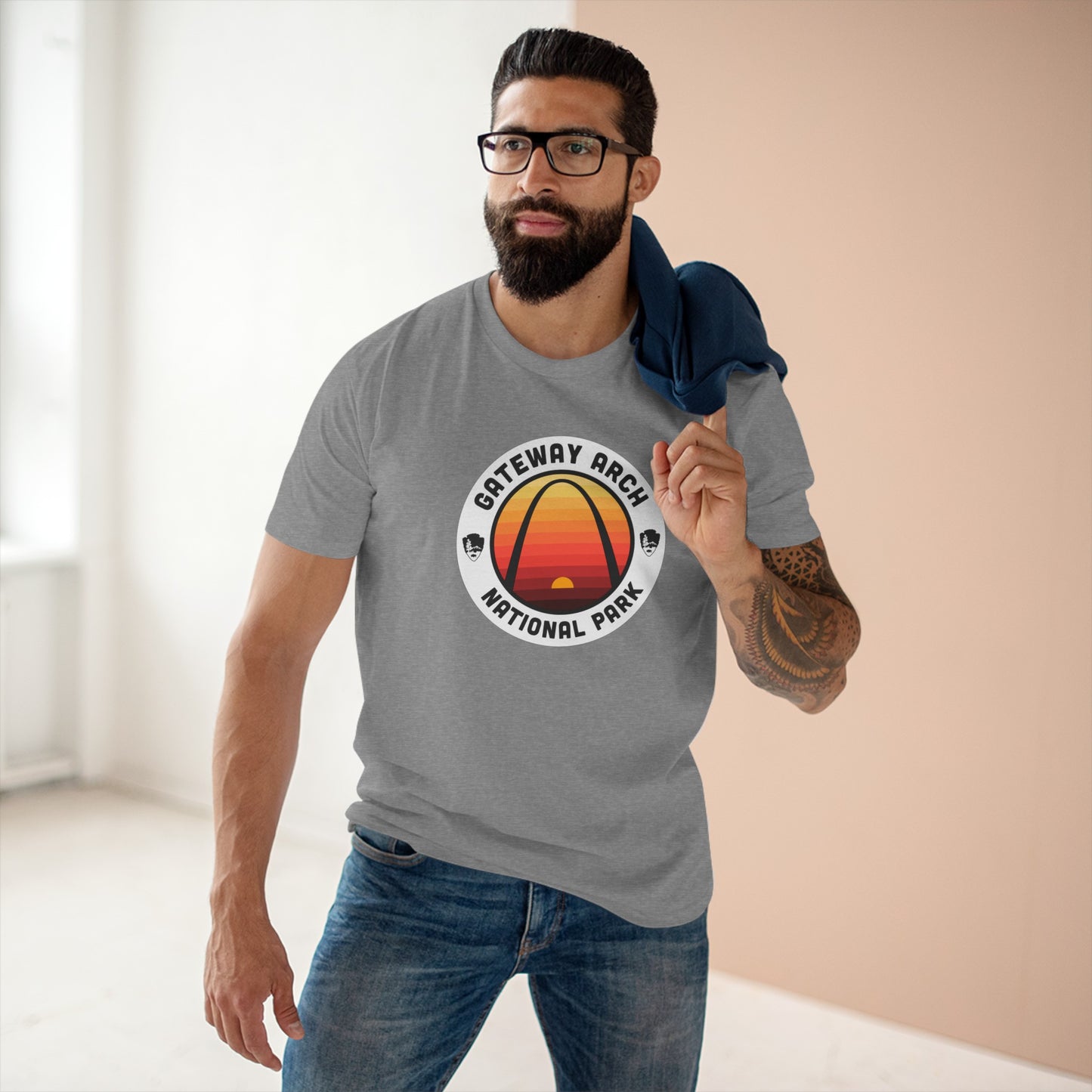 Gateway Arch National Park T-Shirt - Round Badge Design