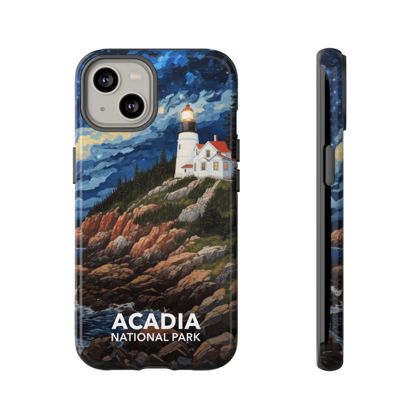 Acadia National Park Phone Case - Starry Night Lighthouse