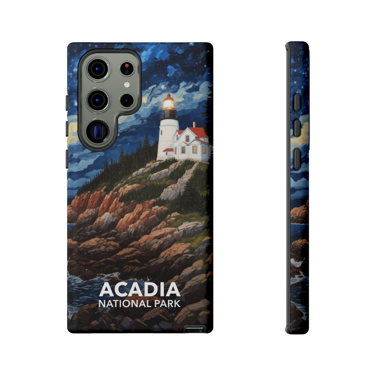 Acadia National Park Phone Case - Starry Night Lighthouse