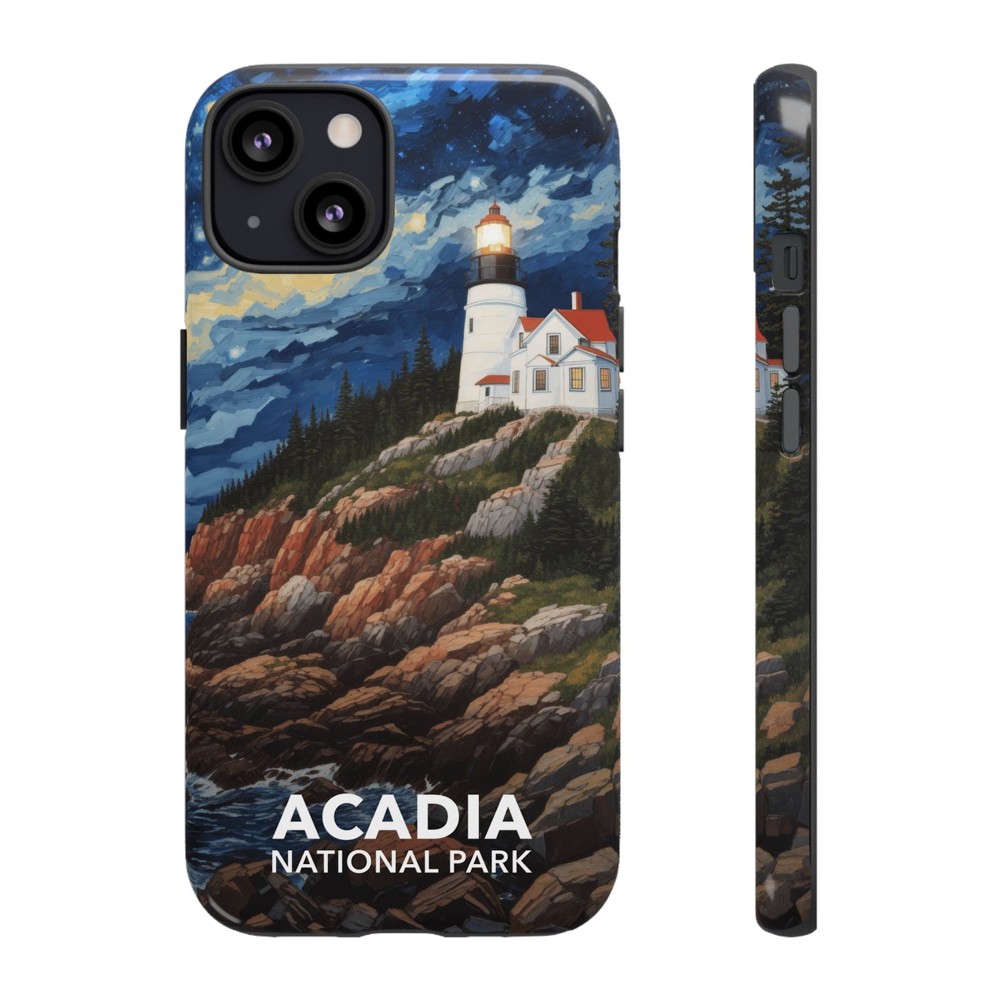 Acadia National Park Phone Case - Starry Night Lighthouse