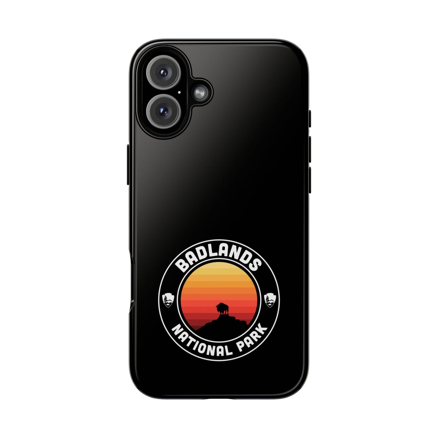 Badlands National Park Phone Case - Round Emblem Design