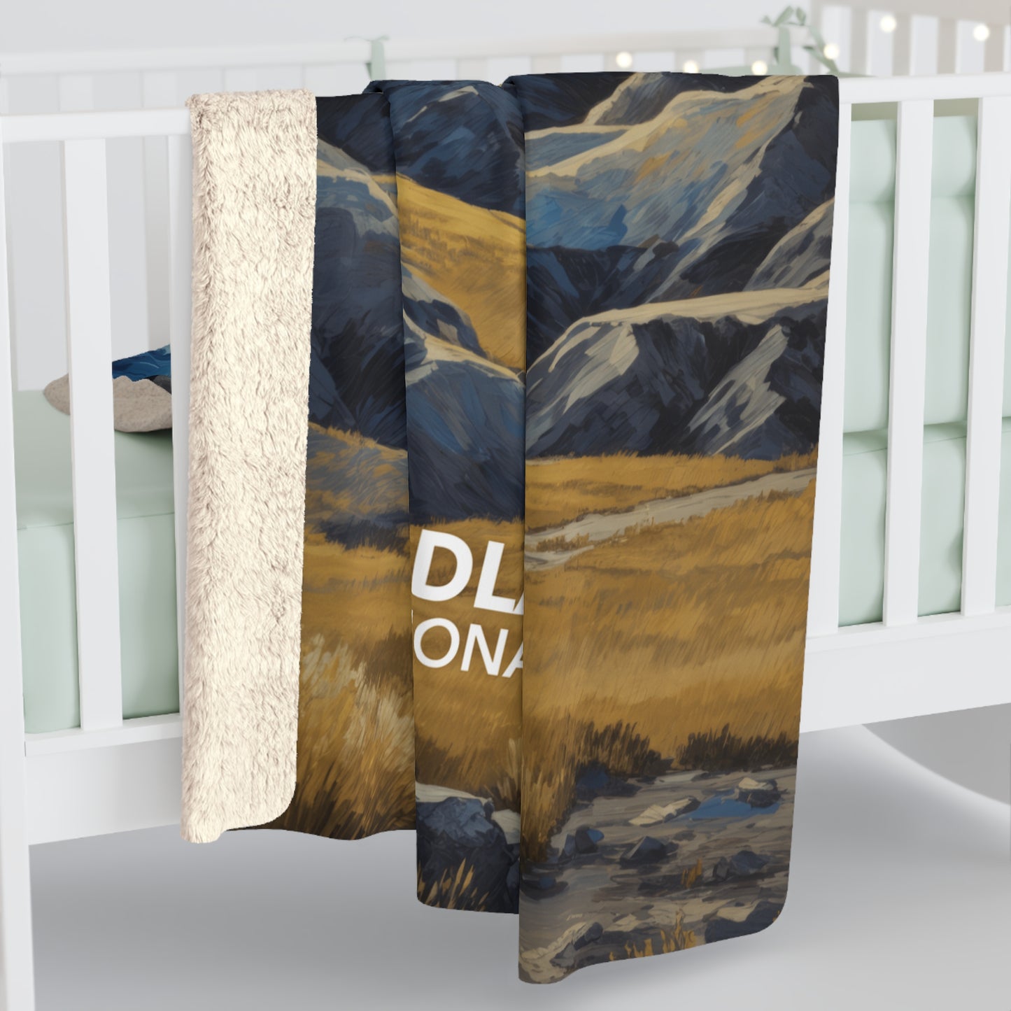 Badlands National Park Sherpa Blanket - The Starry Night