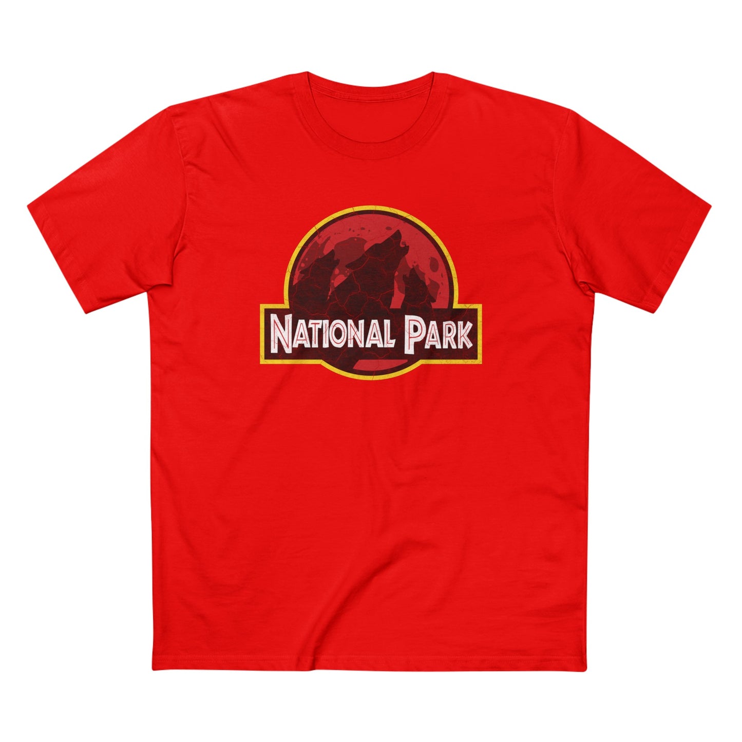 3 Wolf National Park T-Shirt - Parody Logo