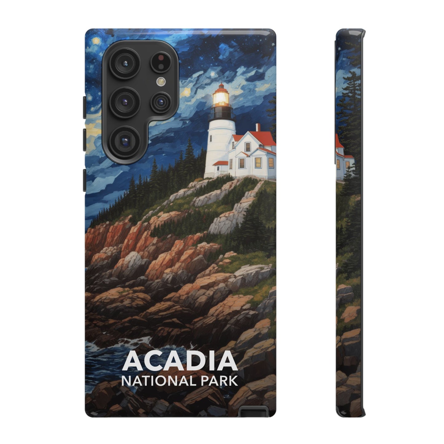 Acadia National Park Phone Case - Starry Night Lighthouse