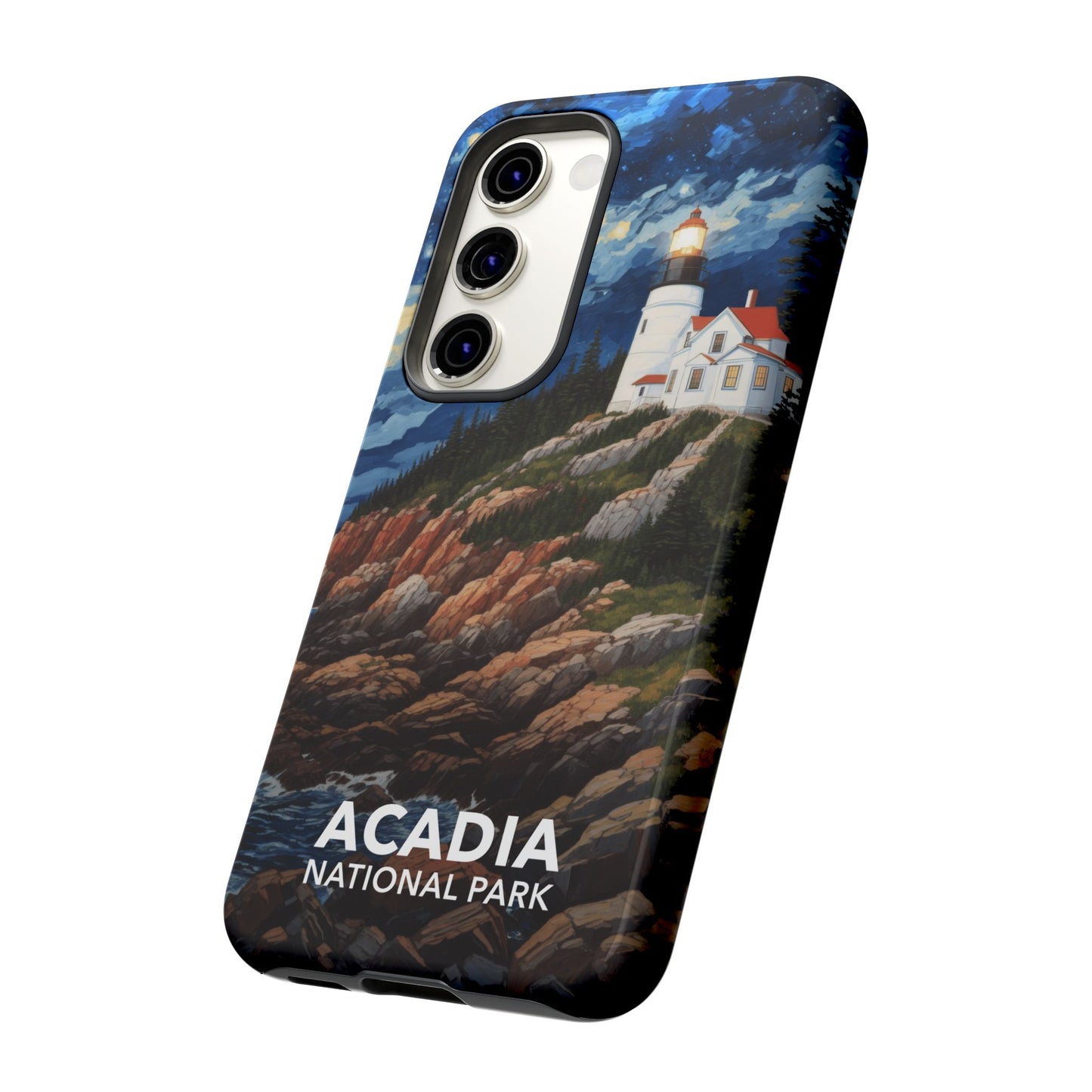 Acadia National Park Phone Case - Starry Night Lighthouse