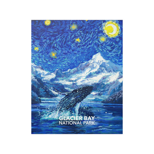 Glacier Bay National Park Poster - Starry Night