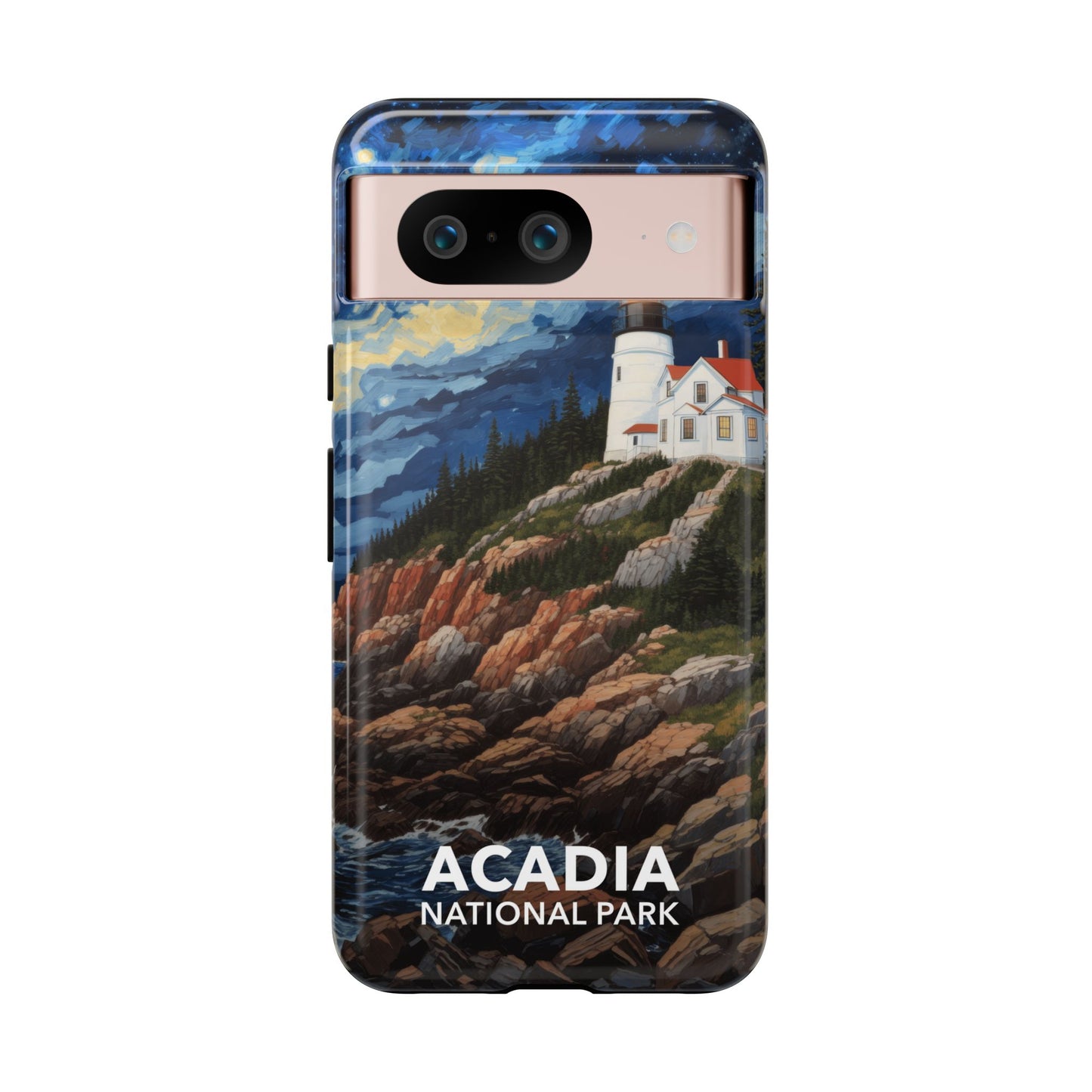 Acadia National Park Phone Case - Starry Night Lighthouse