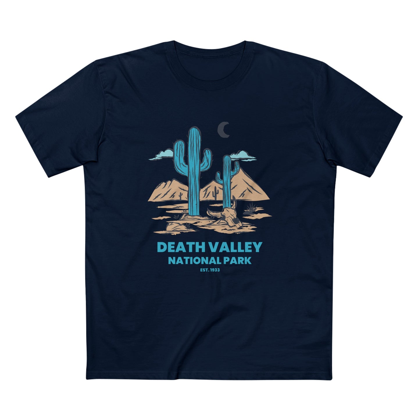 Death Valley National Park T-Shirt - Blue Cacti