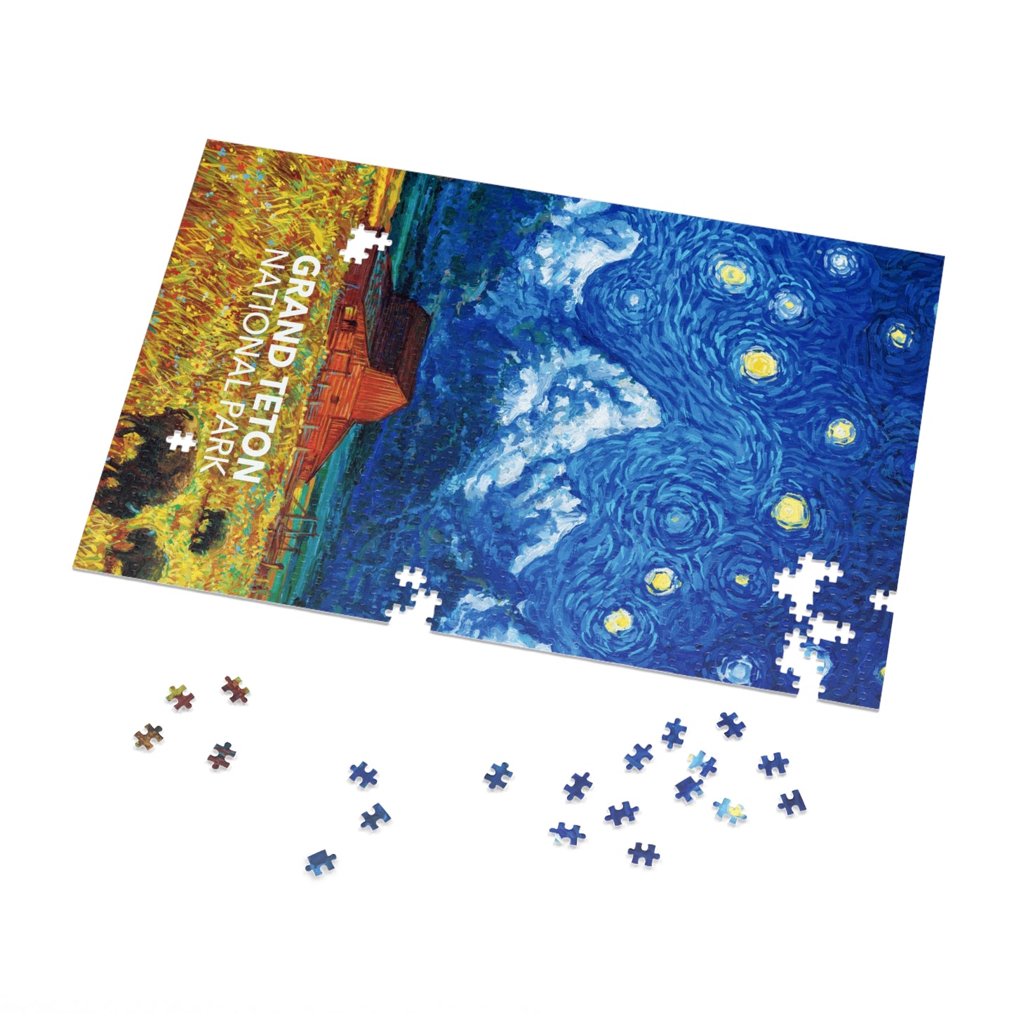 Grand Teton National Park Jigsaw Puzzle - The Starry Night