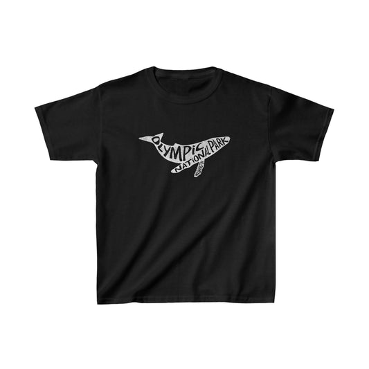 Olympic National Park Child T-Shirt - Humpback Whale Chunky Text