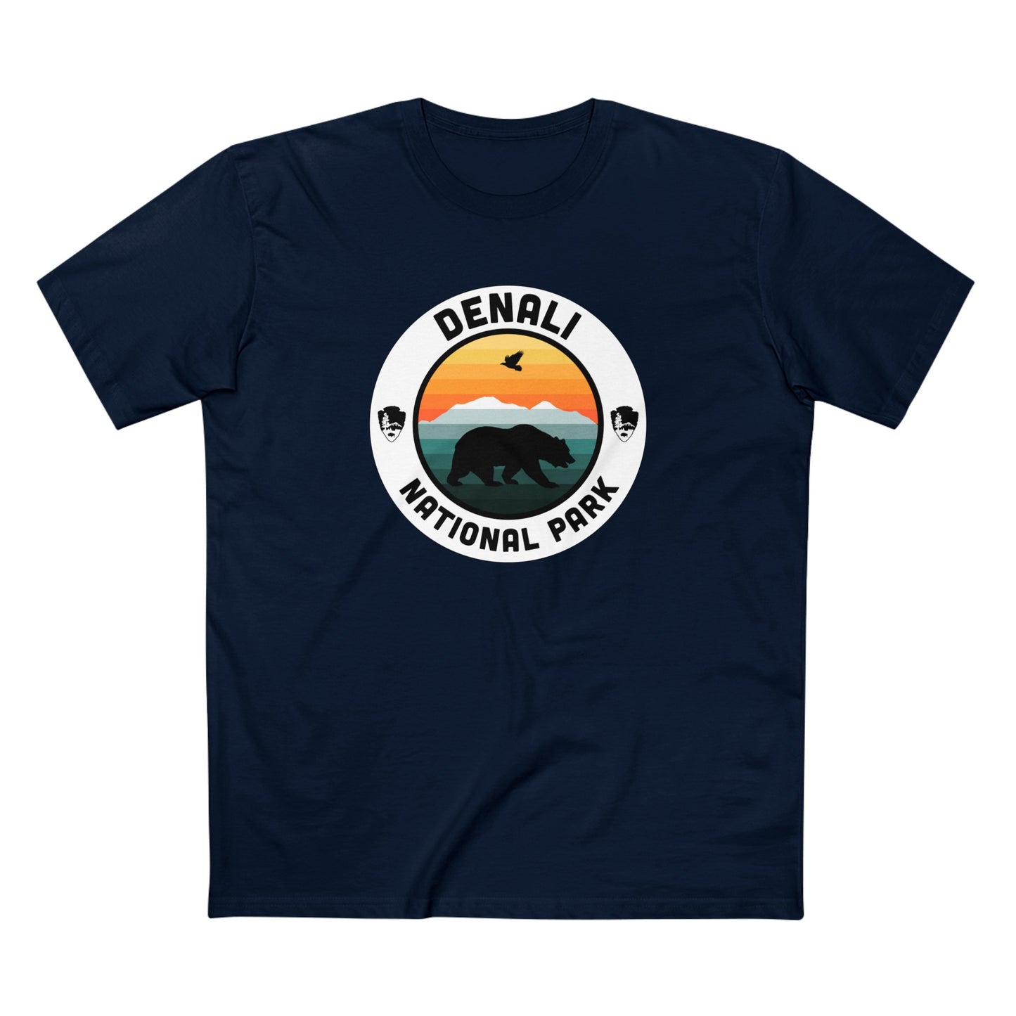 Denali National Park T-Shirt - Round Badge Design