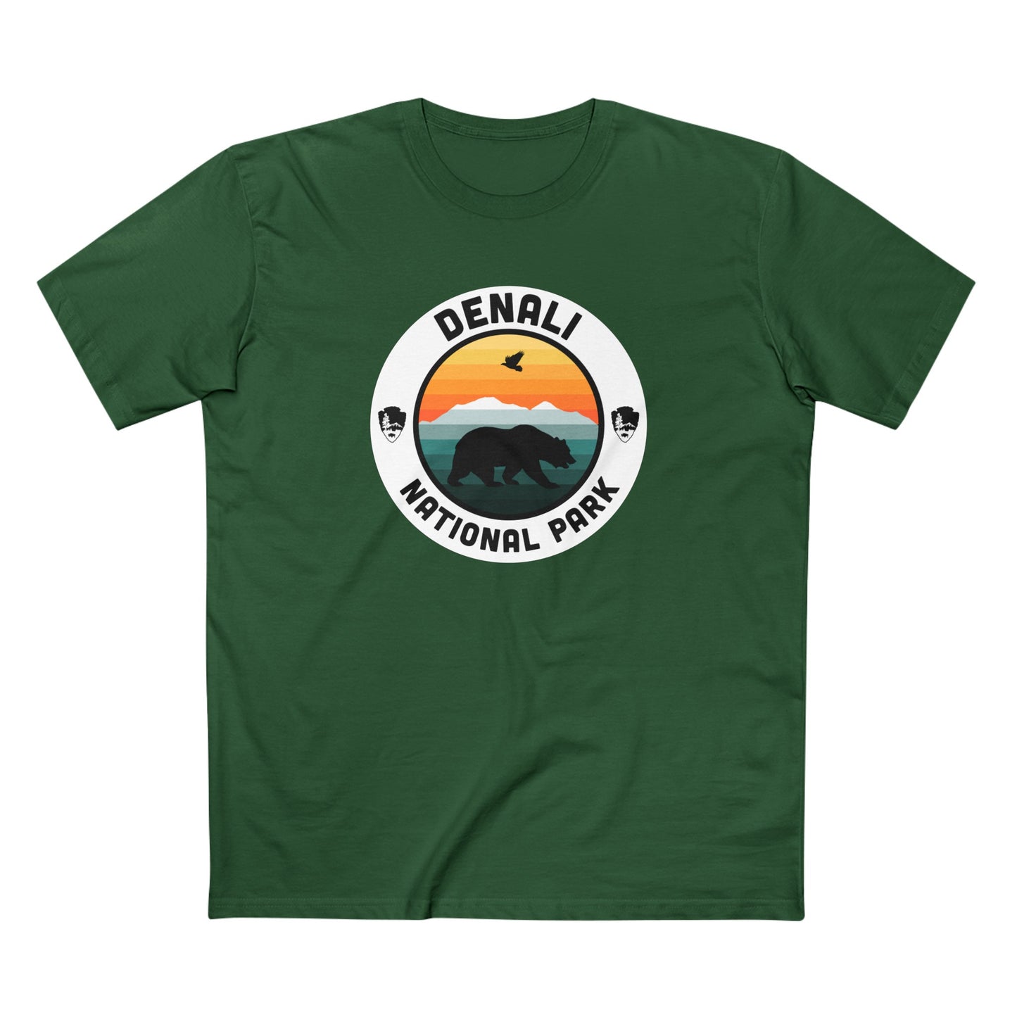 Denali National Park T-Shirt - Round Badge Design