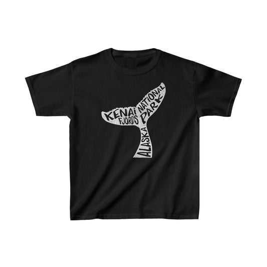 Kenia Fjords National Park Child T-Shirt - Whale Tail Chunky Text