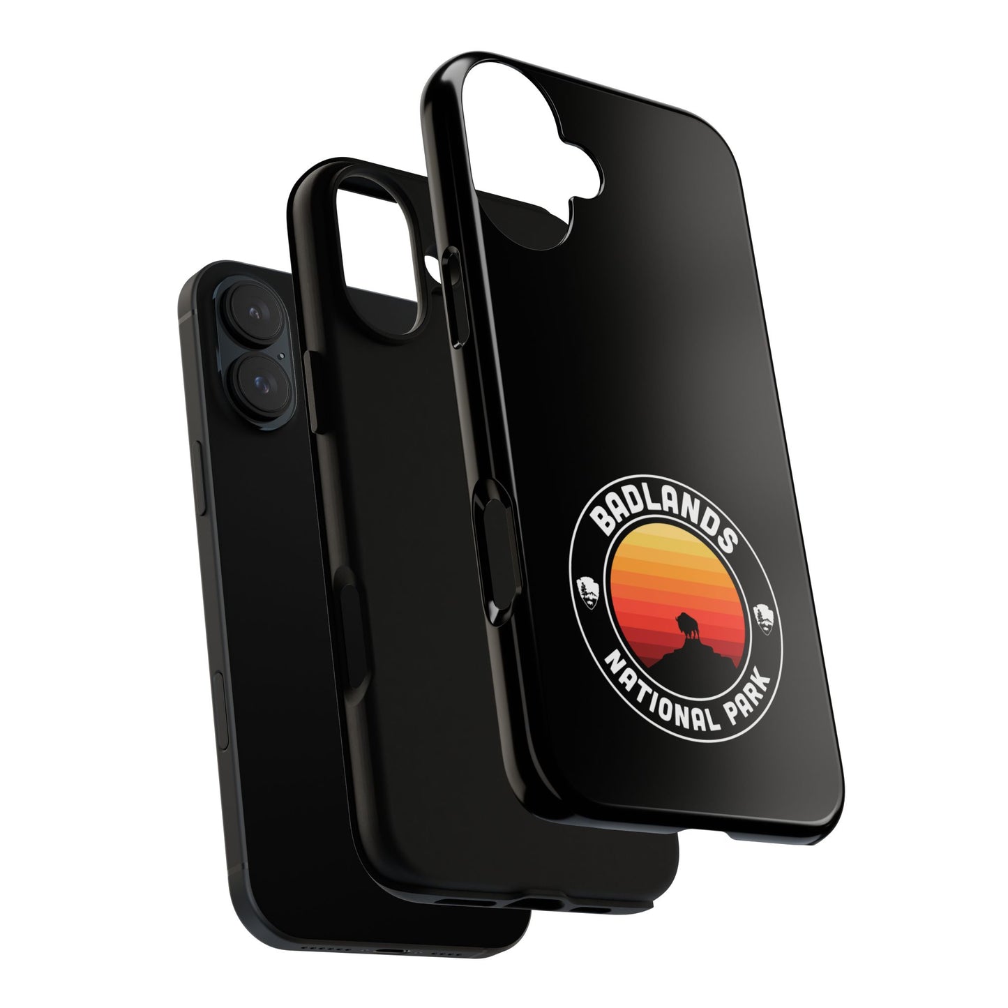 Badlands National Park Phone Case - Round Emblem Design