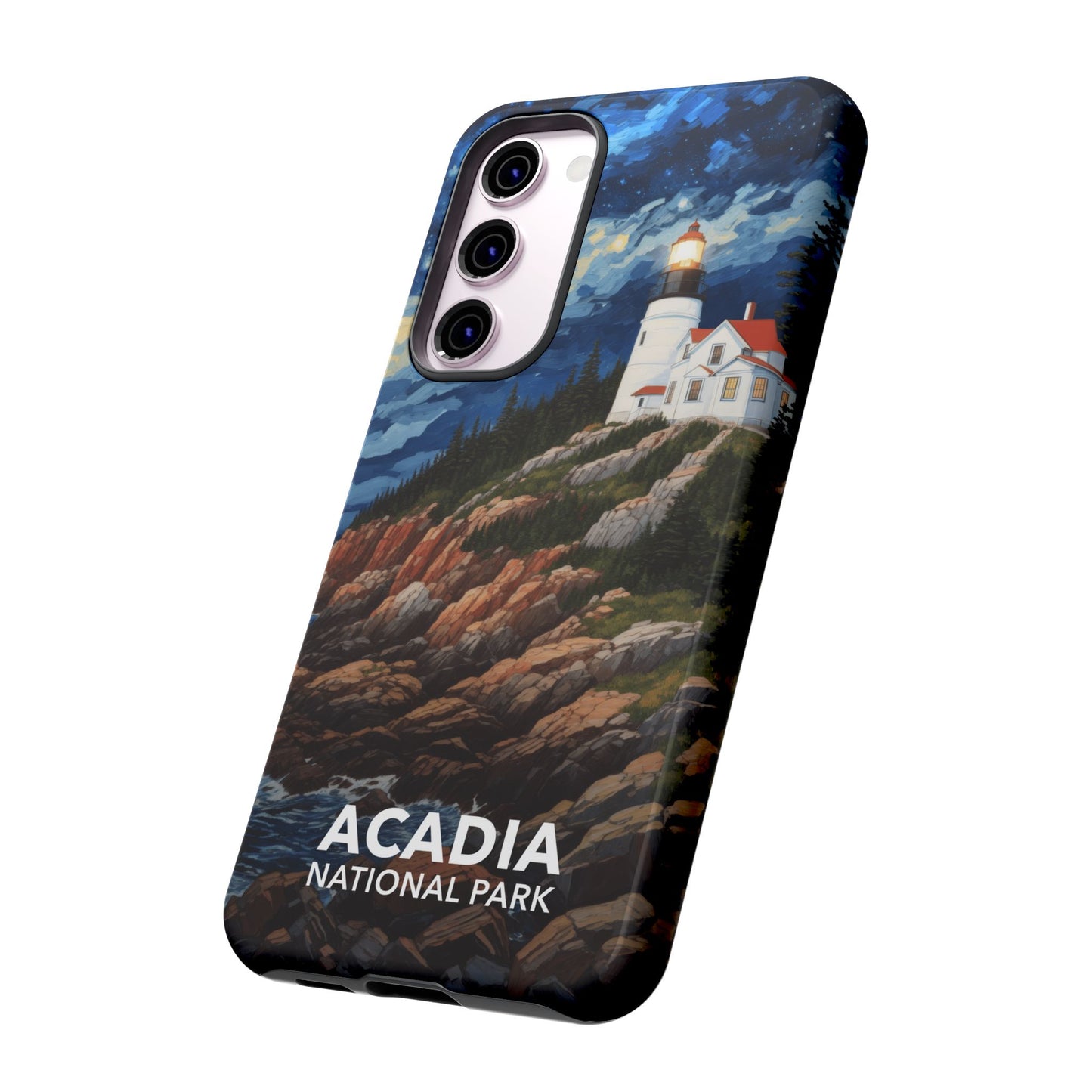 Acadia National Park Phone Case - Starry Night Lighthouse