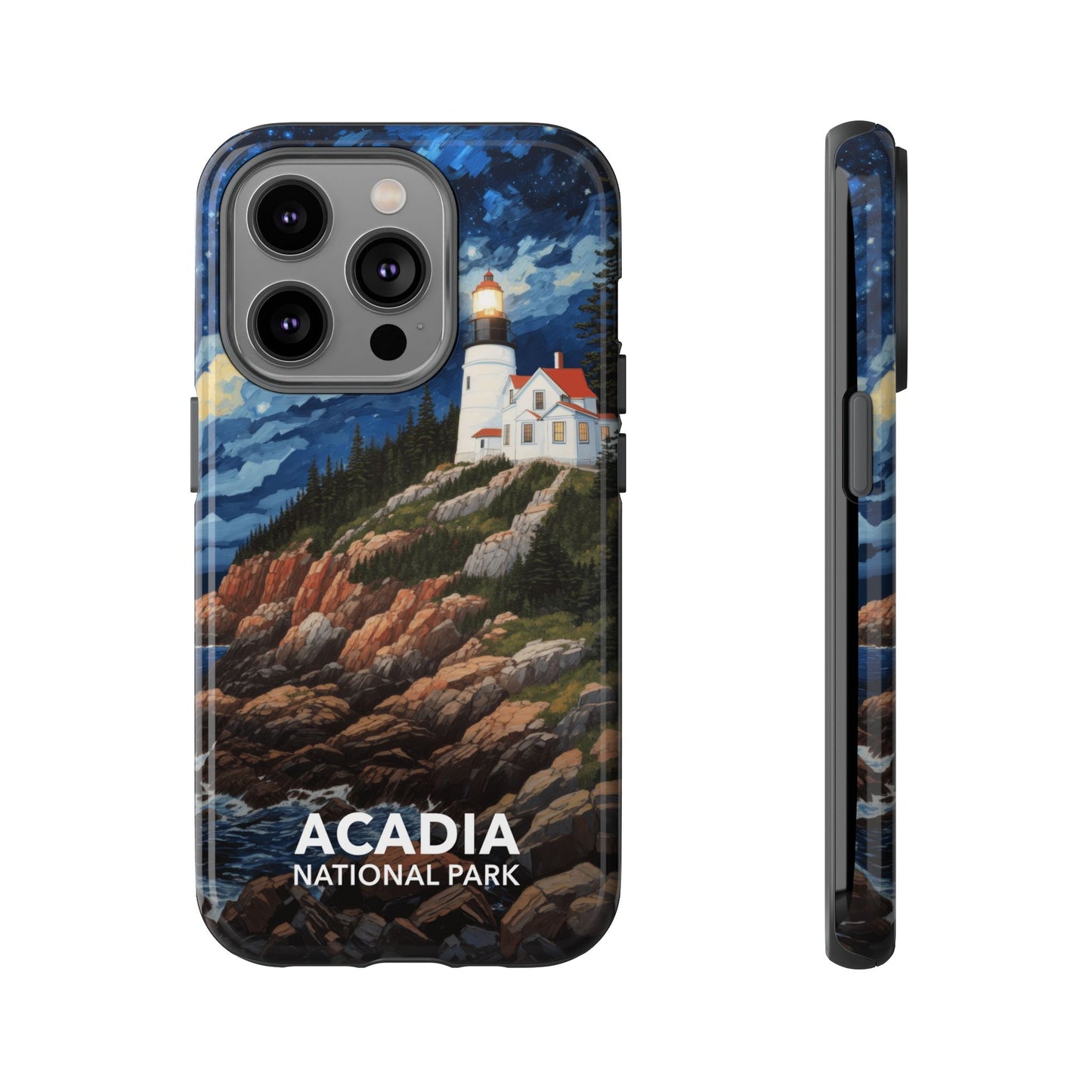 Acadia National Park Phone Case - Starry Night Lighthouse