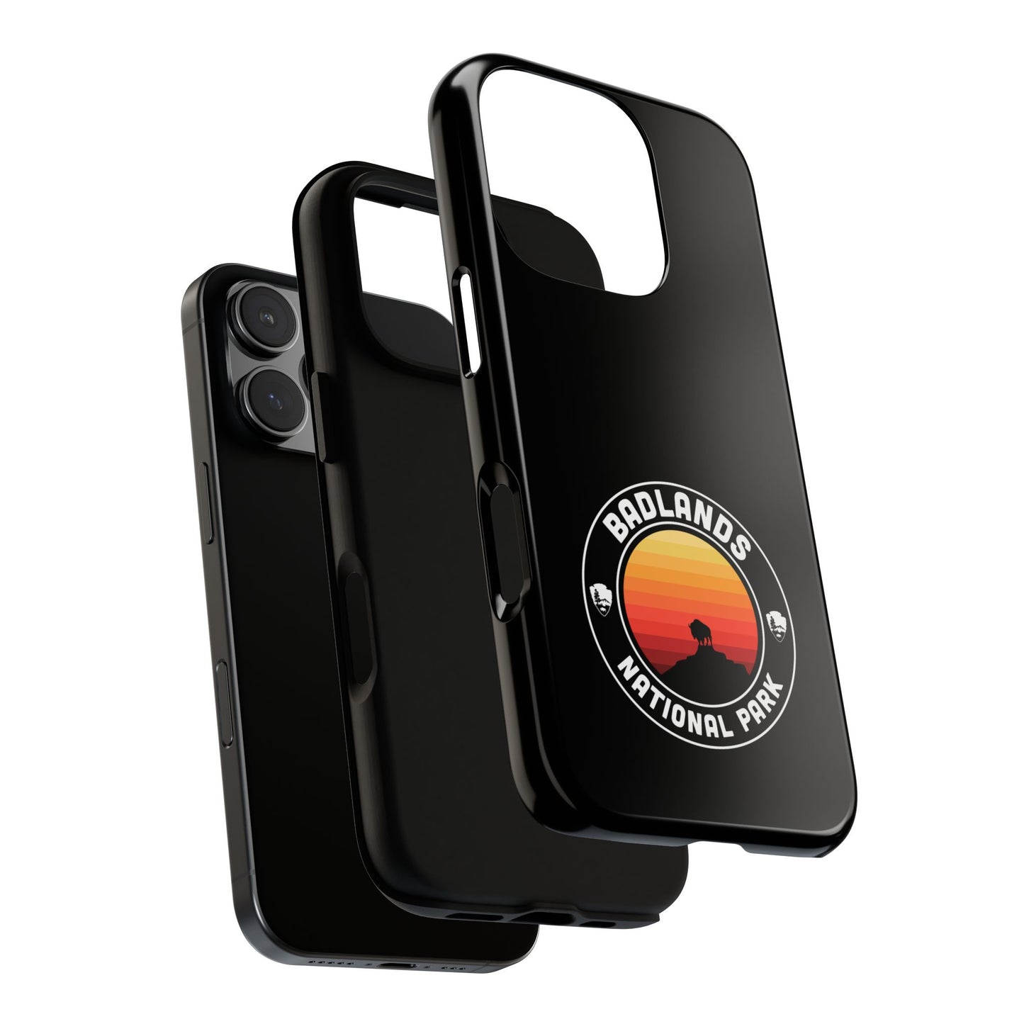 Badlands National Park Phone Case - Round Emblem Design