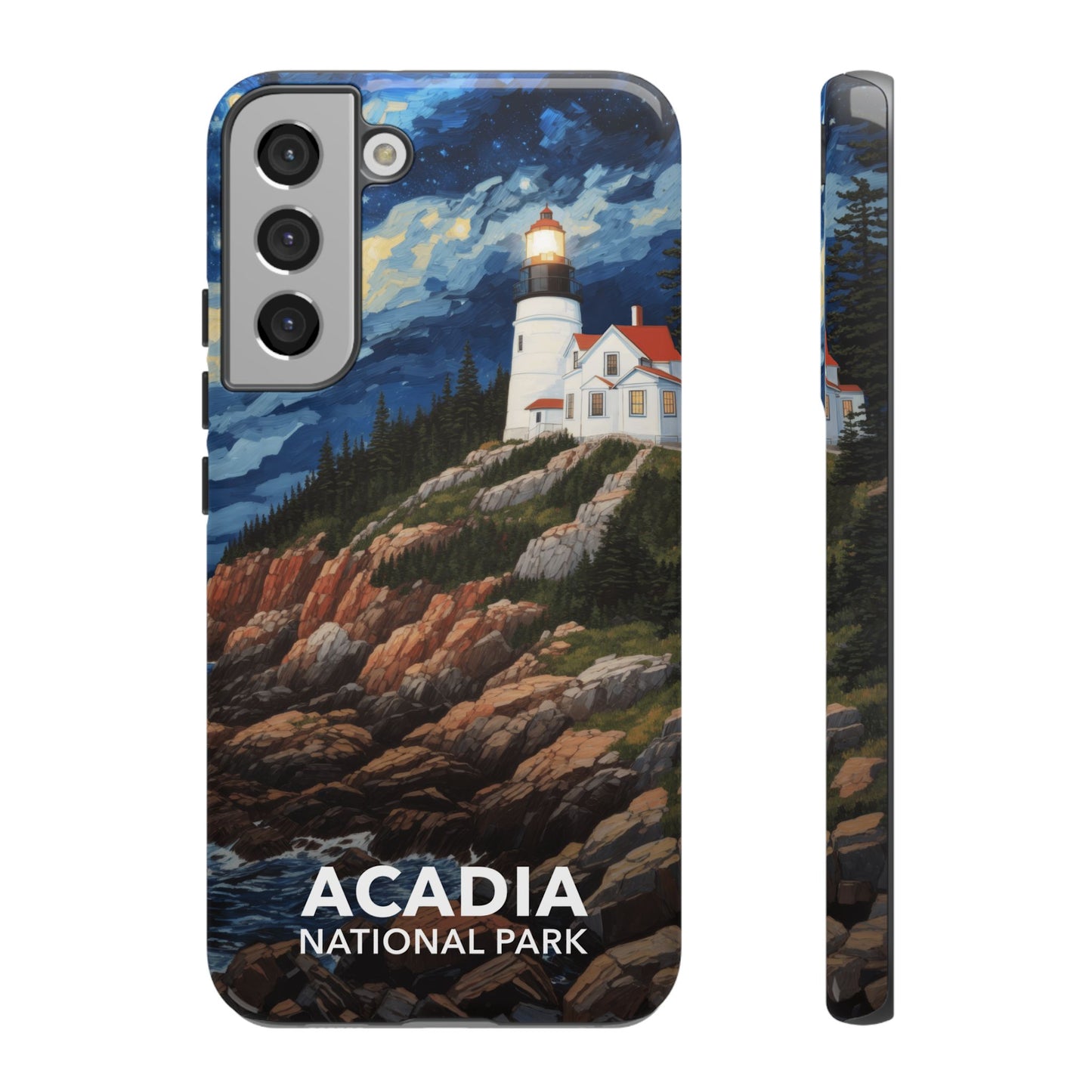 Acadia National Park Phone Case - Starry Night Lighthouse