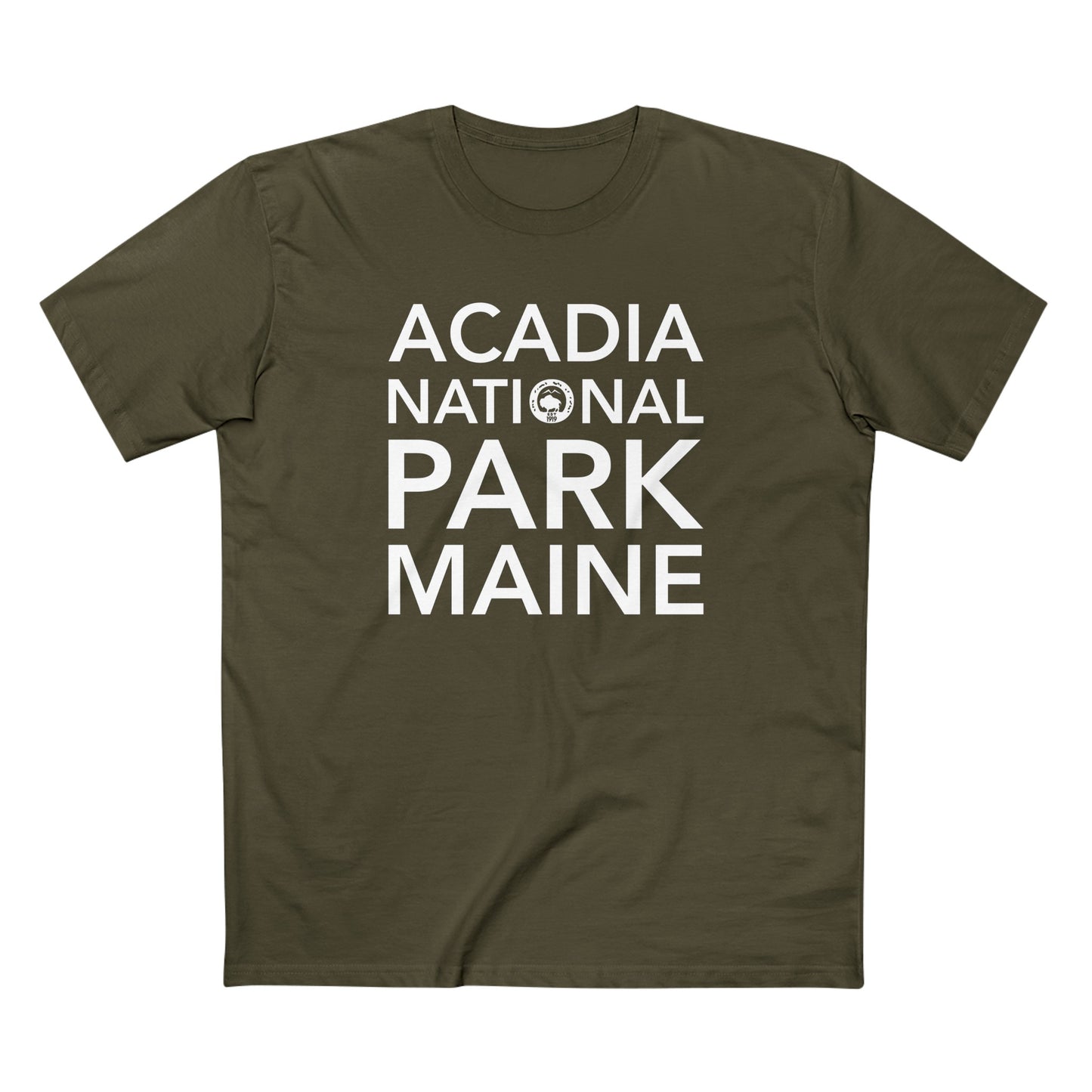 Acadia National Park T-Shirt Block Text