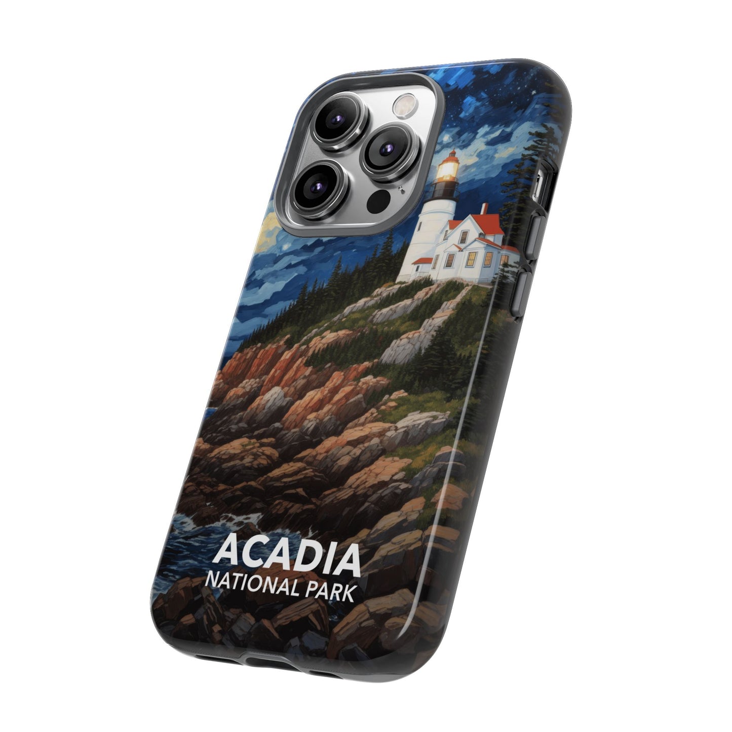 Acadia National Park Phone Case - Starry Night Lighthouse