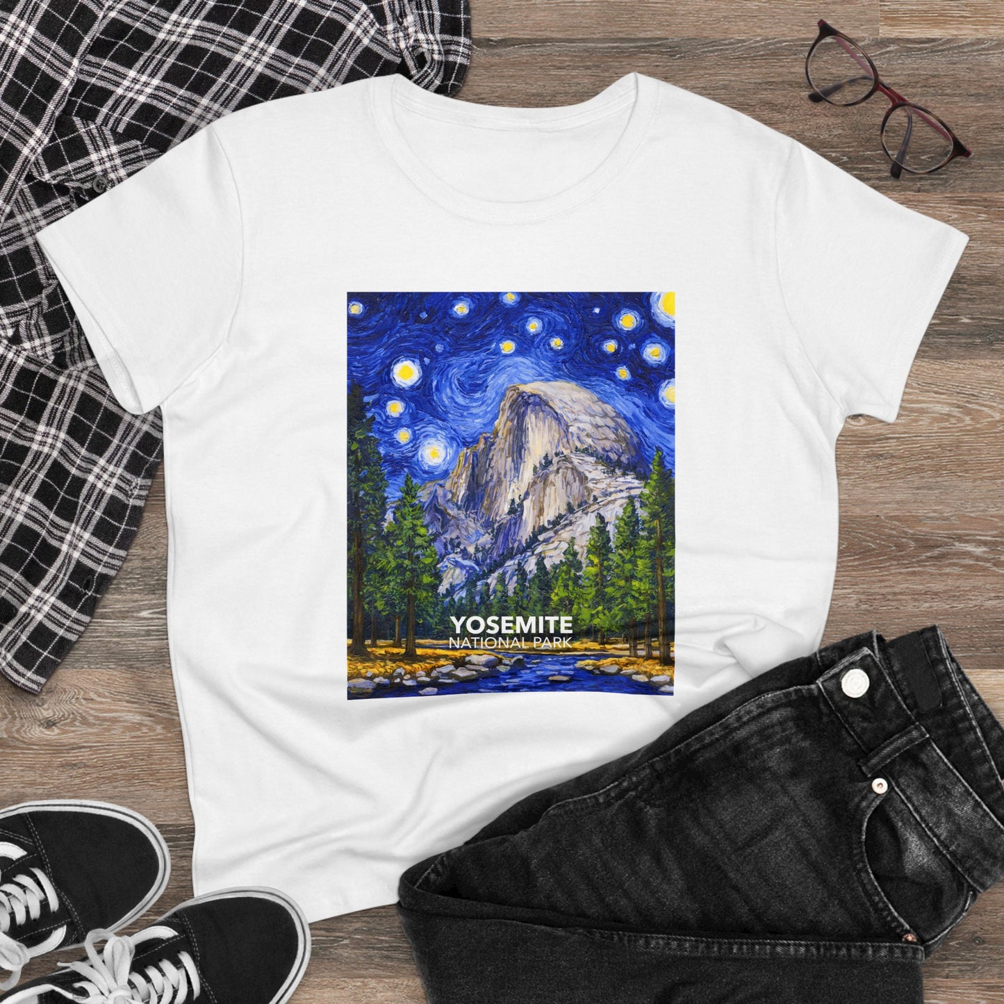 Yosemite National Park T-Shirt - Women's Starry Night