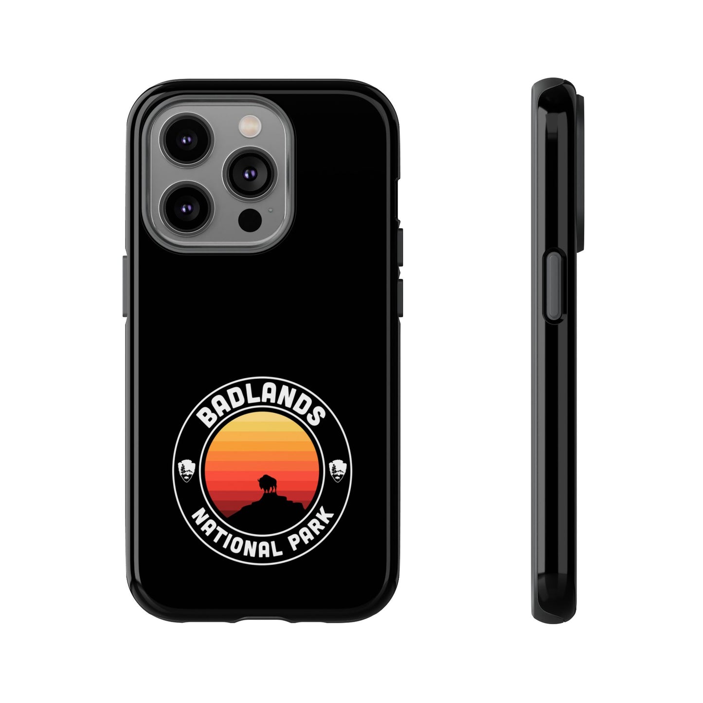 Badlands National Park Phone Case - Round Emblem Design