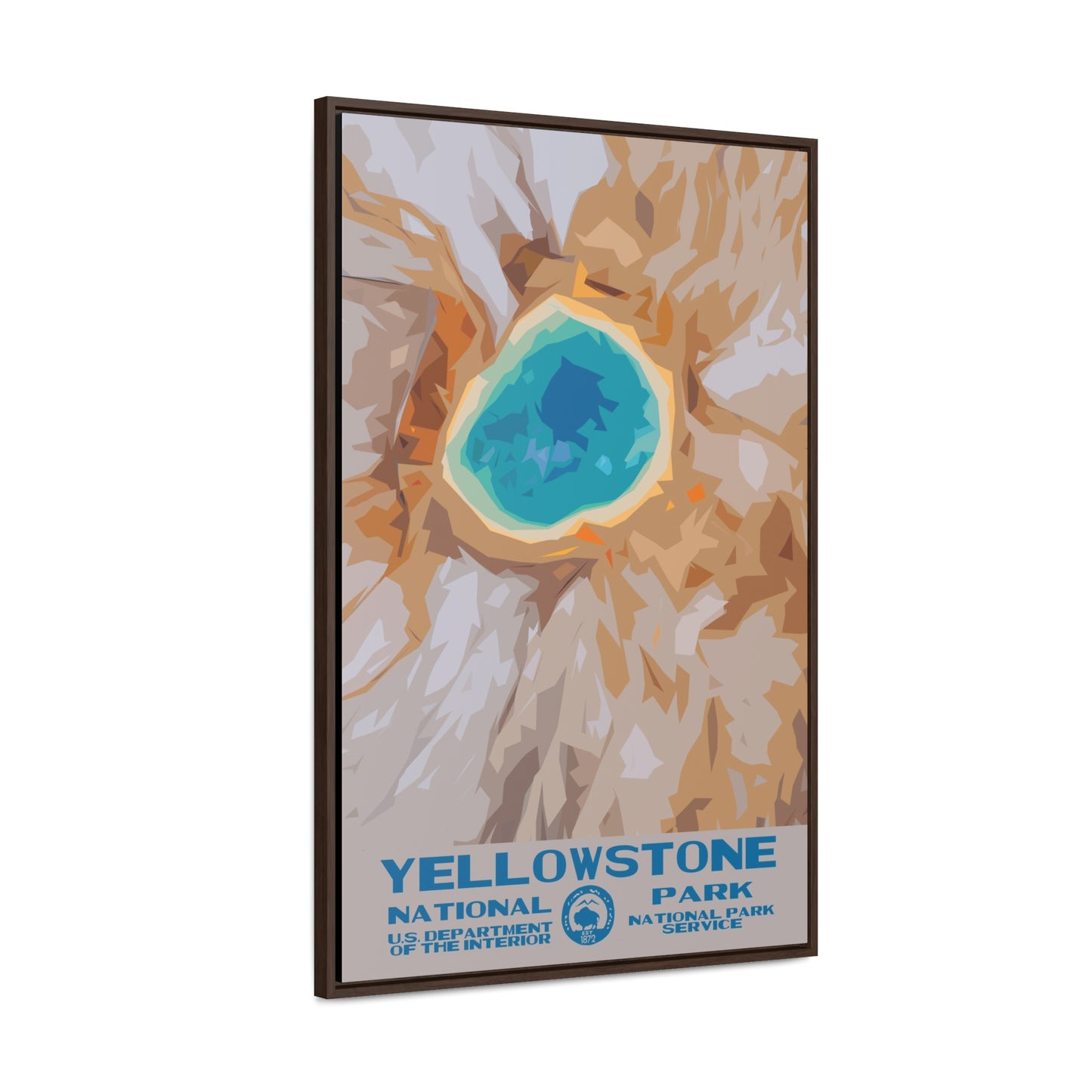 Yellowstone National Park Framed Canvas - WPA Poster