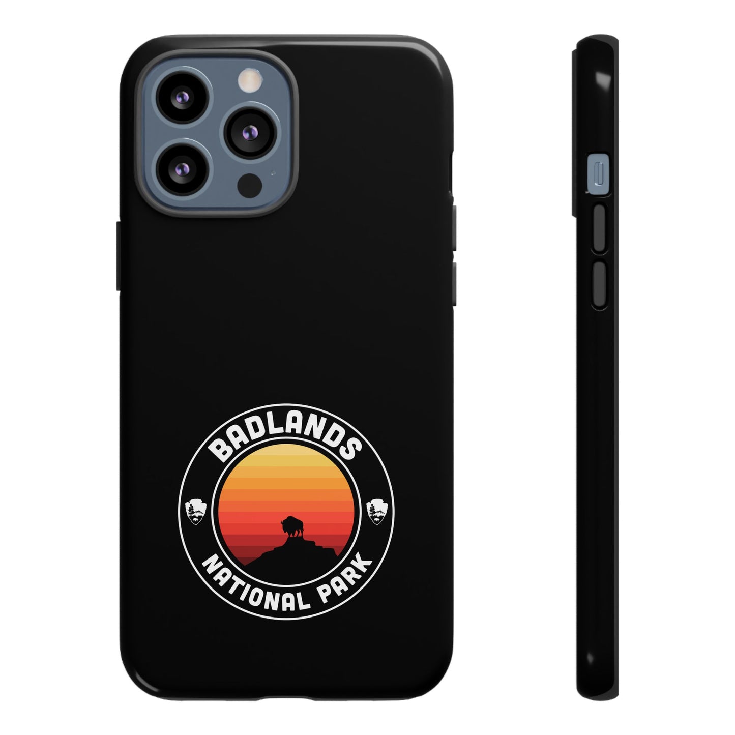 Badlands National Park Phone Case - Round Emblem Design