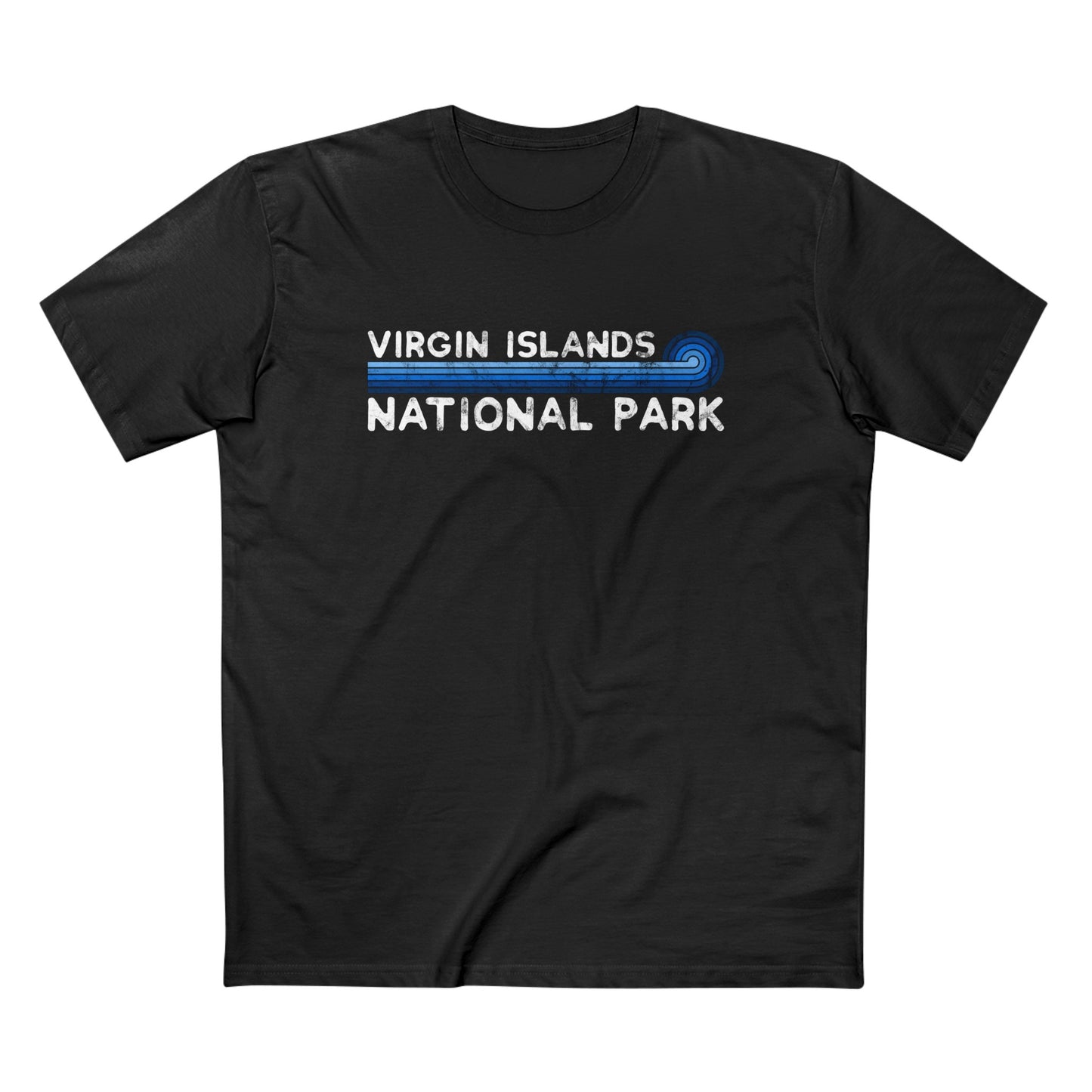 Virgin Islands National Park T-Shirt - Blue Vintage Stretched Sunrise