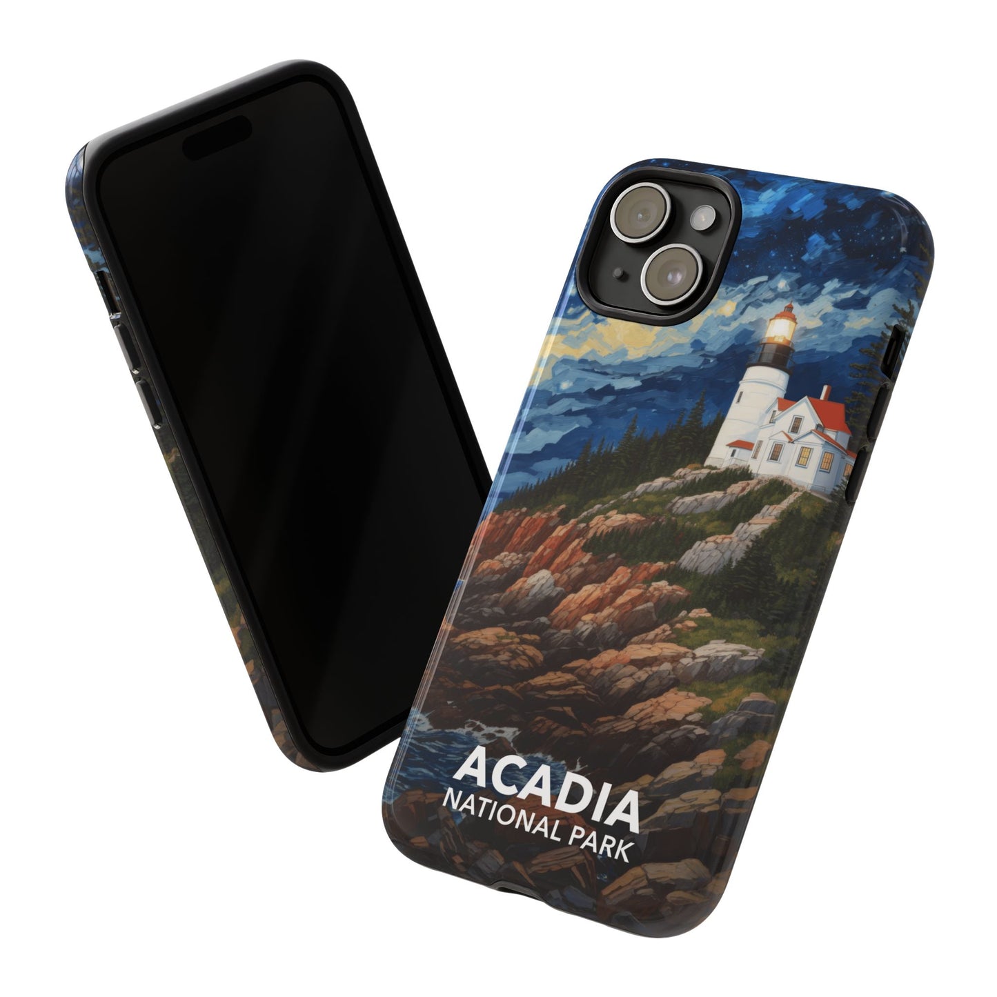 Acadia National Park Phone Case - Starry Night Lighthouse