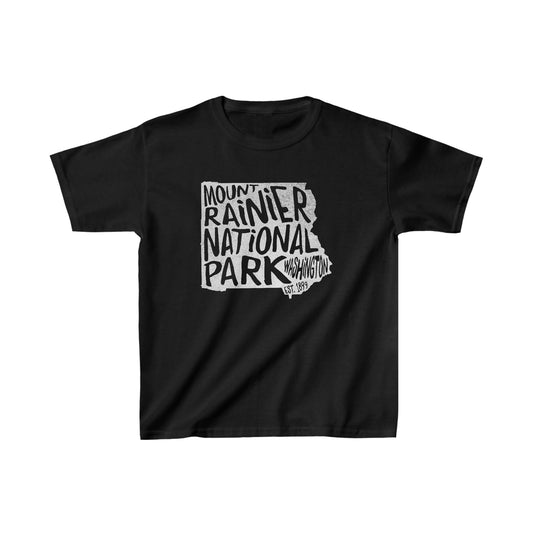 Mount Rainier National Park Child T-Shirt - Map Design