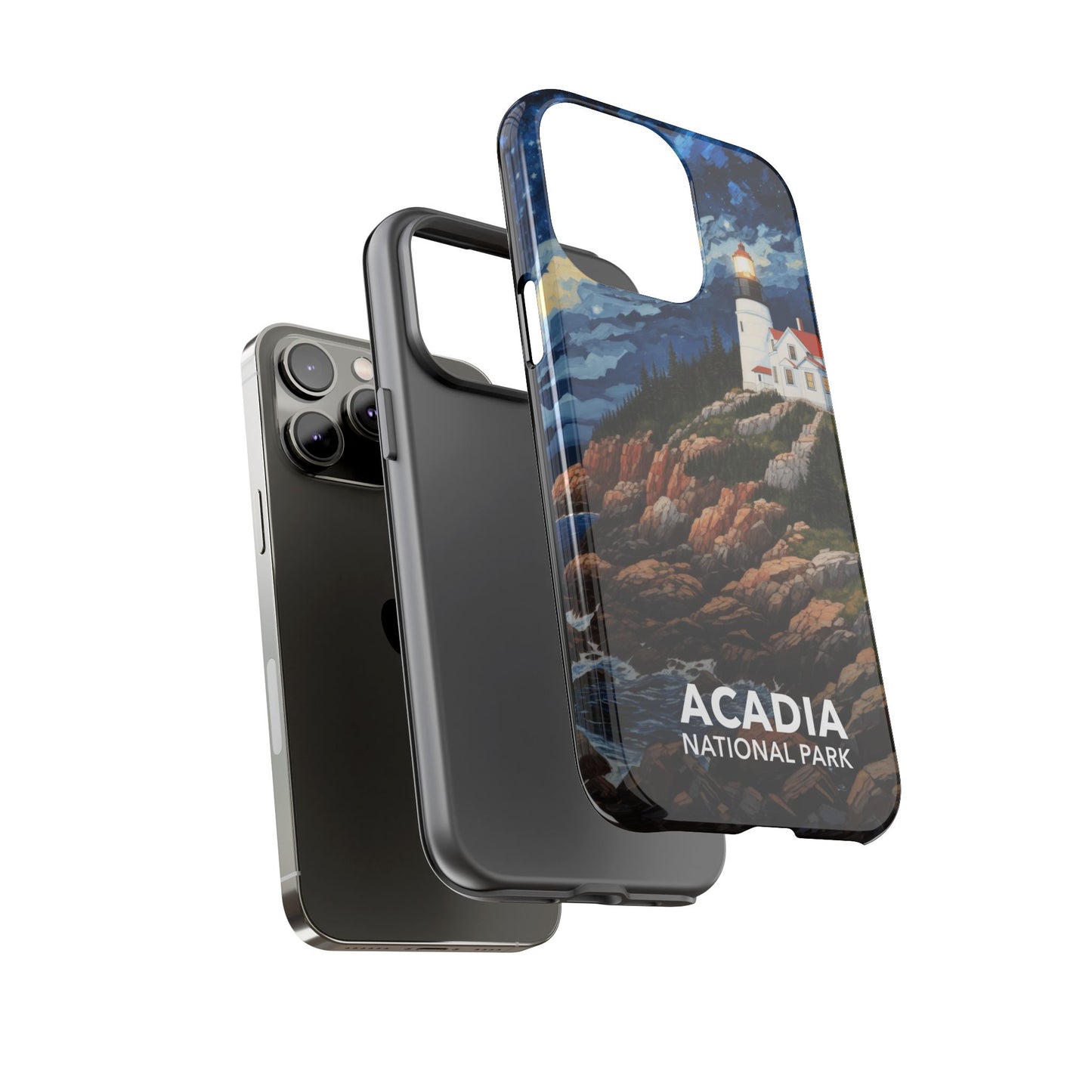 Acadia National Park Phone Case - Starry Night Lighthouse