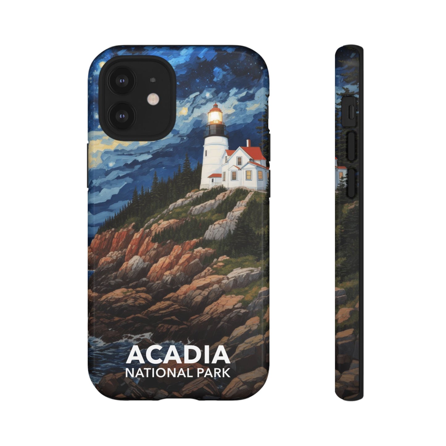 Acadia National Park Phone Case - Starry Night Lighthouse