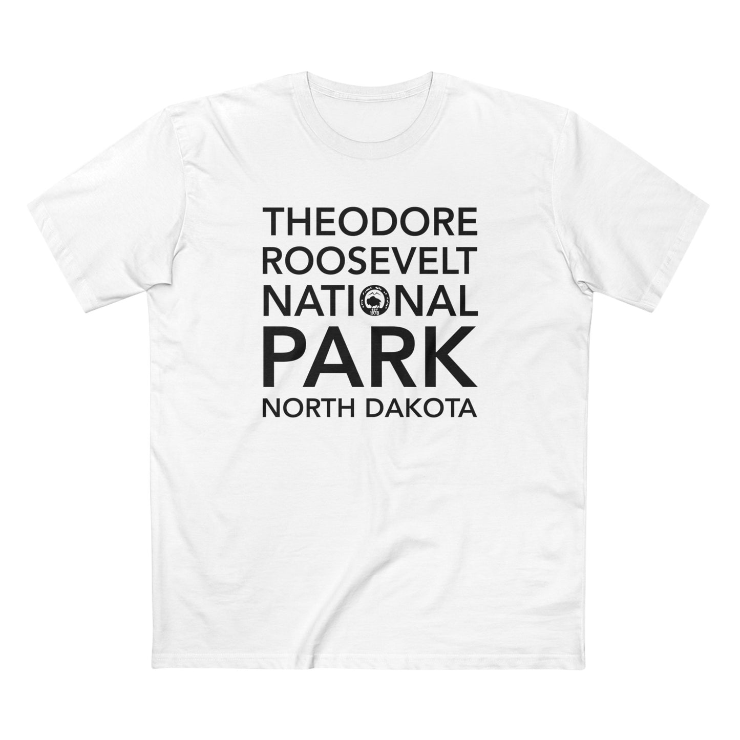 Theodore Roosevelt National Park T-Shirt Block Text