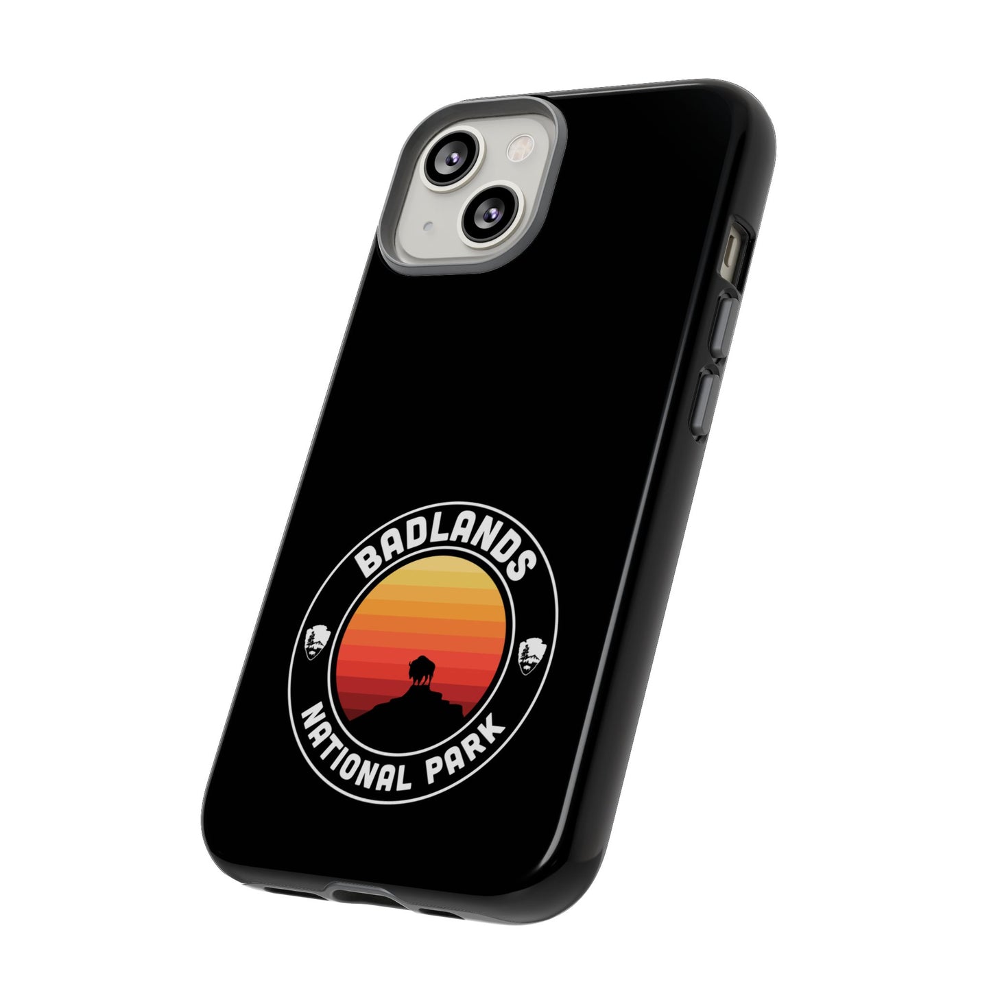 Badlands National Park Phone Case - Round Emblem Design