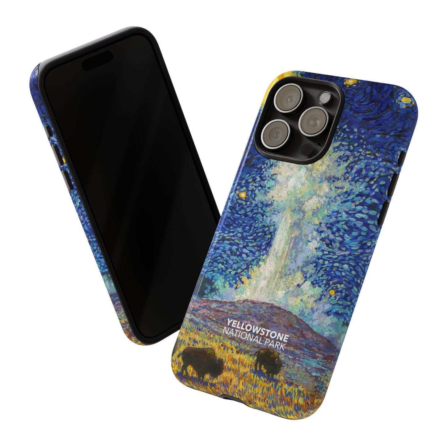 Yellowstone National Park Phone Case - Old Faithful Starry Night