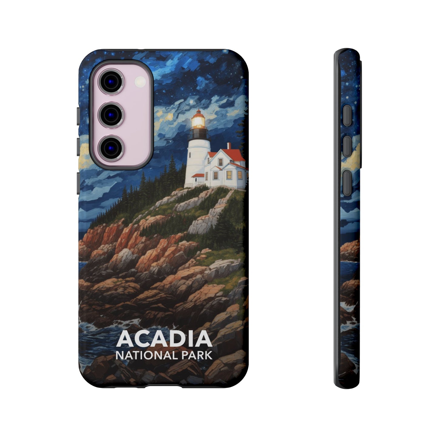 Acadia National Park Phone Case - Starry Night Lighthouse