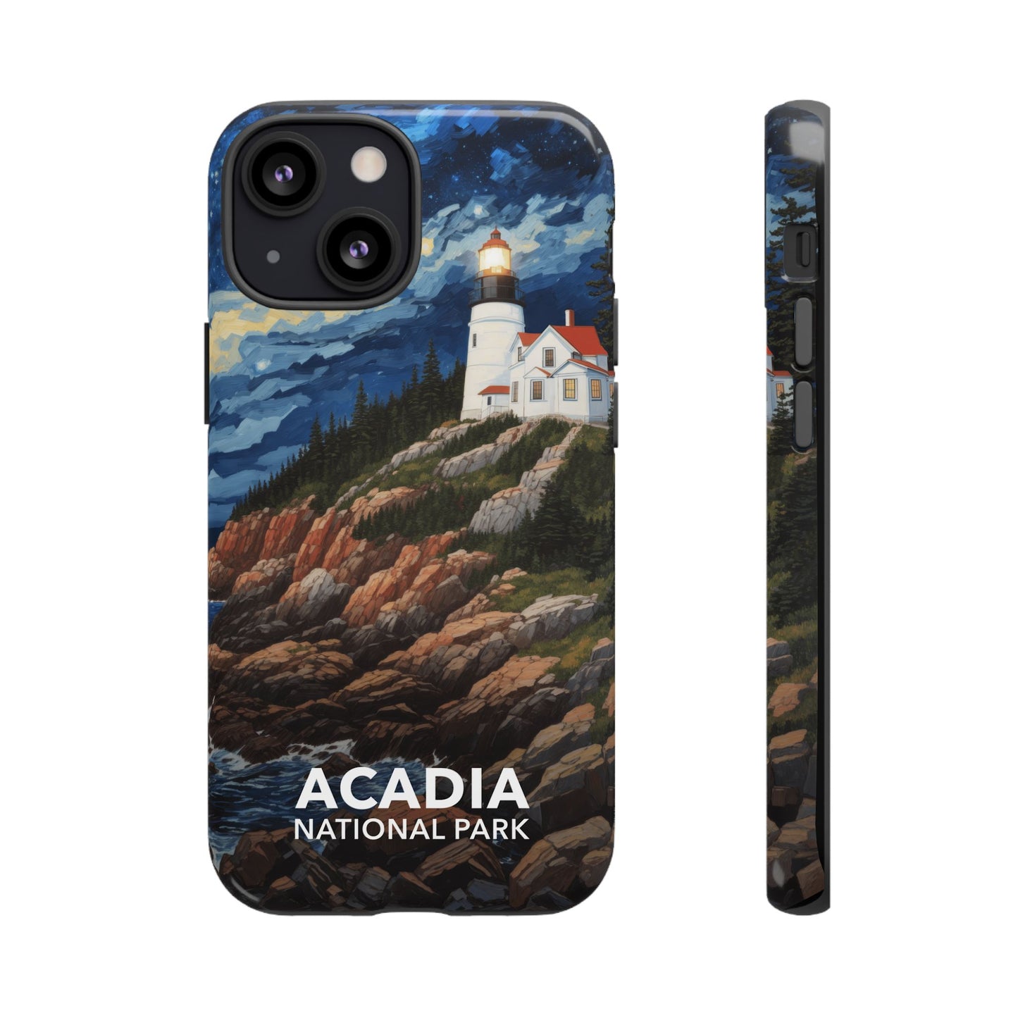 Acadia National Park Phone Case - Starry Night Lighthouse