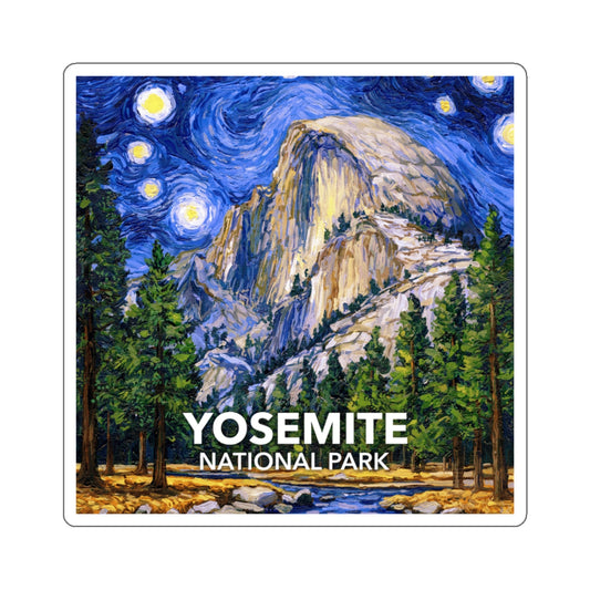 Yosemite National Park Sticker - The Starry Night